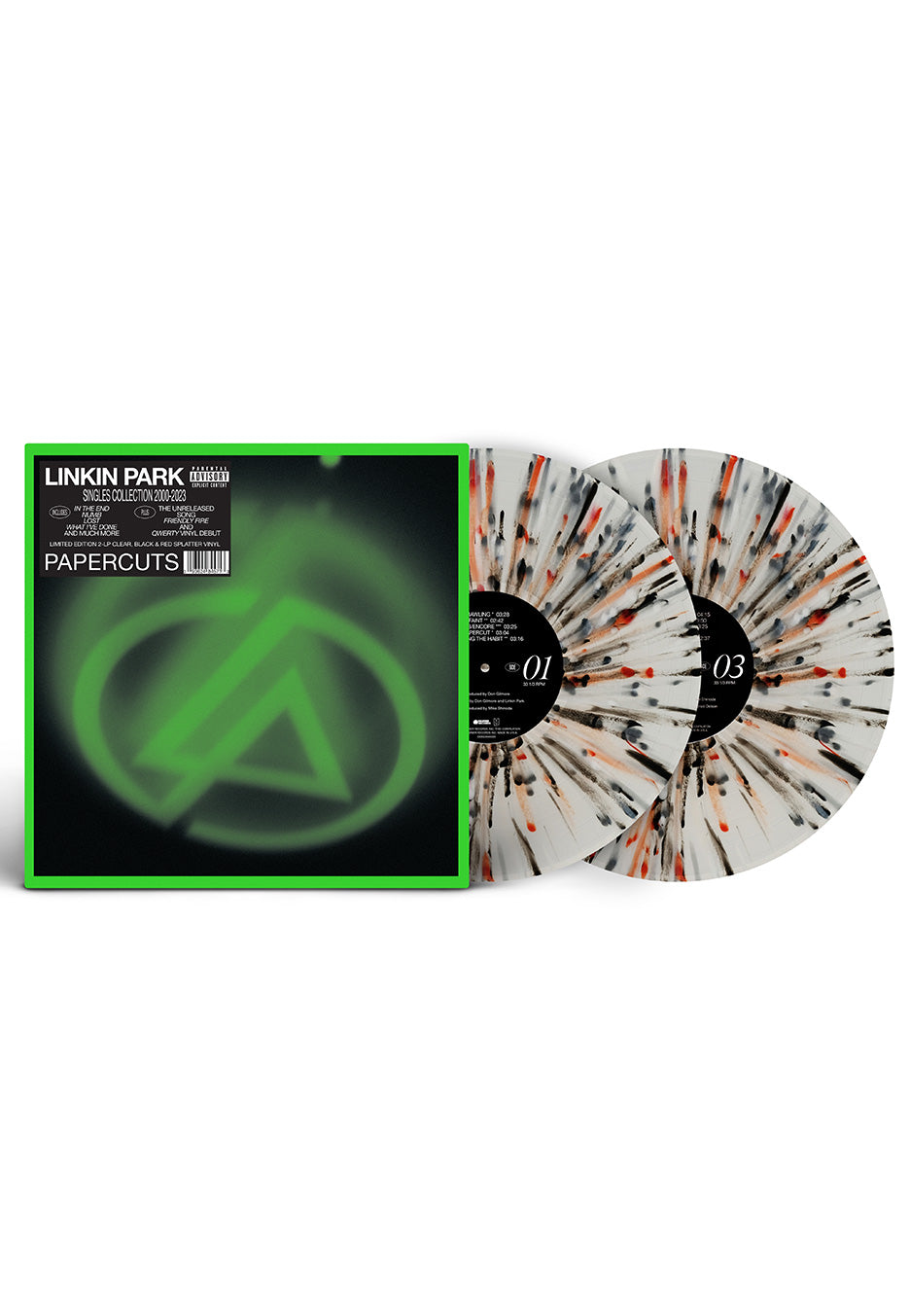 Linkin Park - Papercuts (Singles Collection 2000-2023) Ltd. Clear/Black/Red - Splatter 2 Vinyl Sale Wholesale Pice