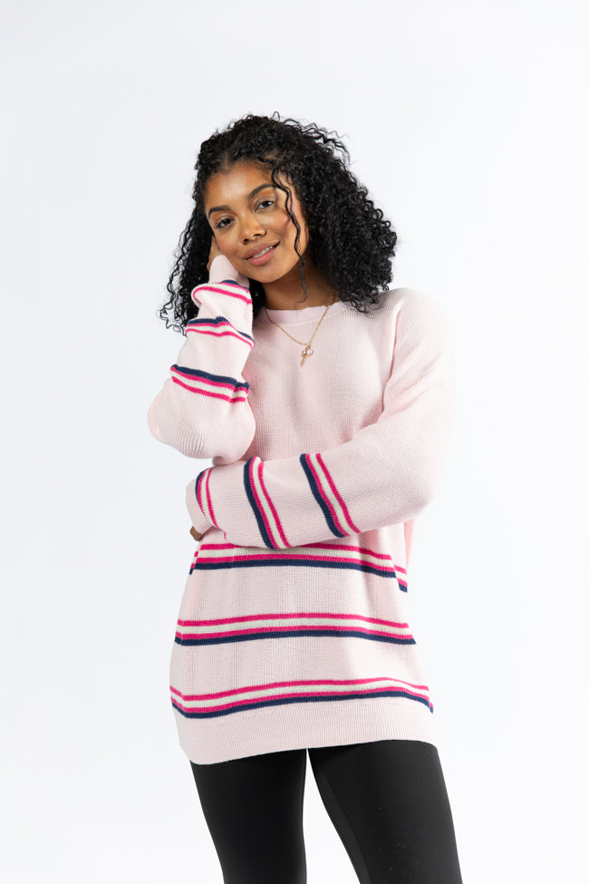 Seeing Stripes Pink and Purple Striped Sweater FINAL SALE Outlet Sale Online