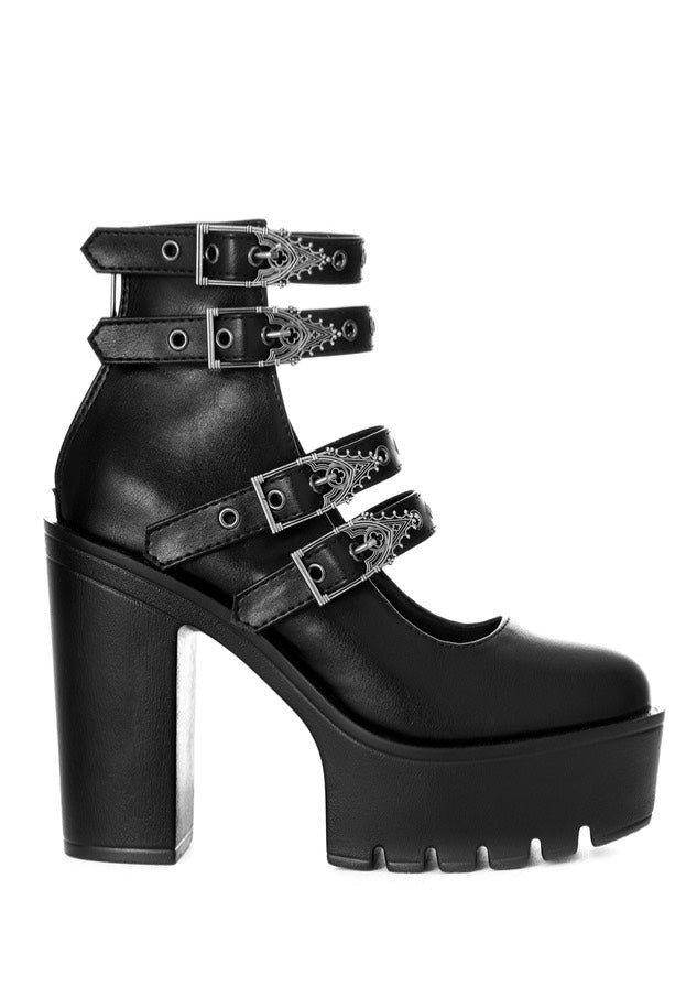 Restyle - Evelynn Platform Black - Girl Shoes Discount Popular