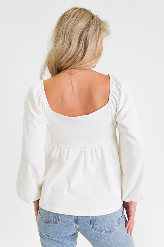 Always Ready Ivory Tie Front Knit Top FINAL SALE Clearance Official Site