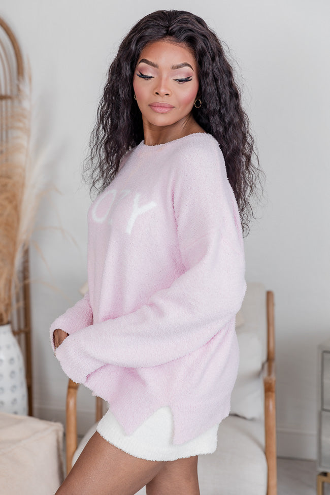 Incredibly Cozy Pink Fuzzy Sweater FINAL SALE Clearance Manchester