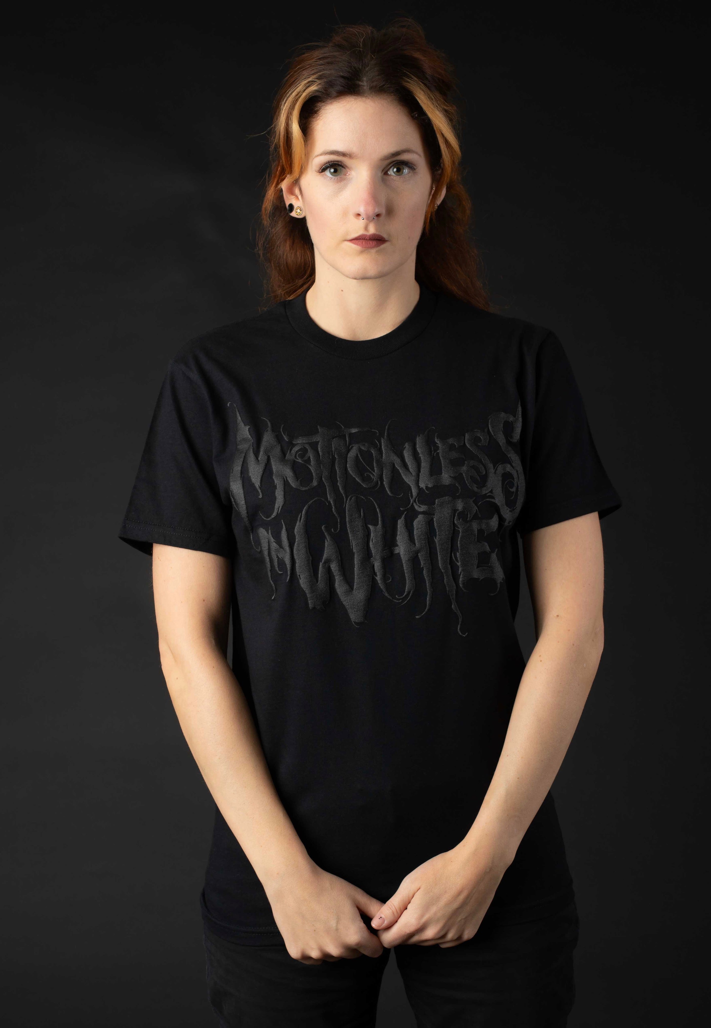 Motionless In White - Logo Limited Black On Black - T-Shirt Shop Offer Online