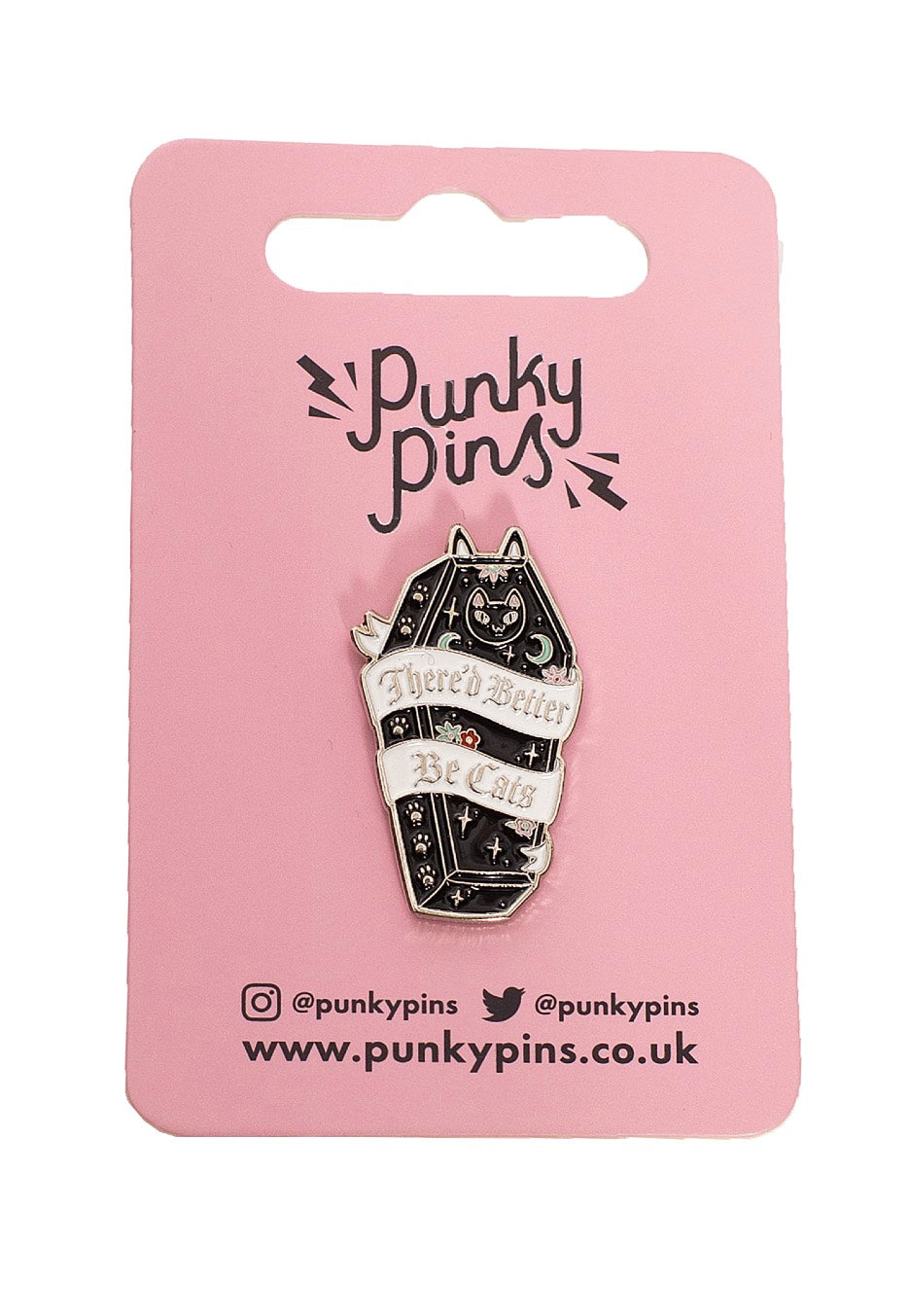 Punky Pins - There'd Better Be Cats Black - Pin