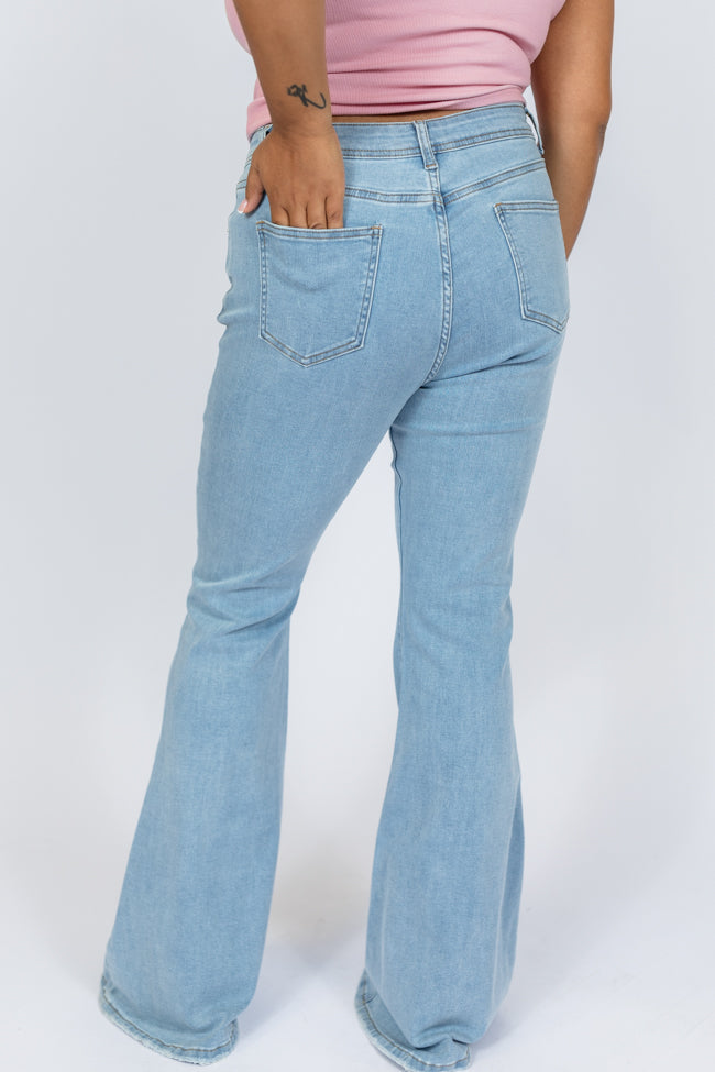 Maren Light Wash Stretchy Flare Jeans FINAL SALE Clearance Store For Sale