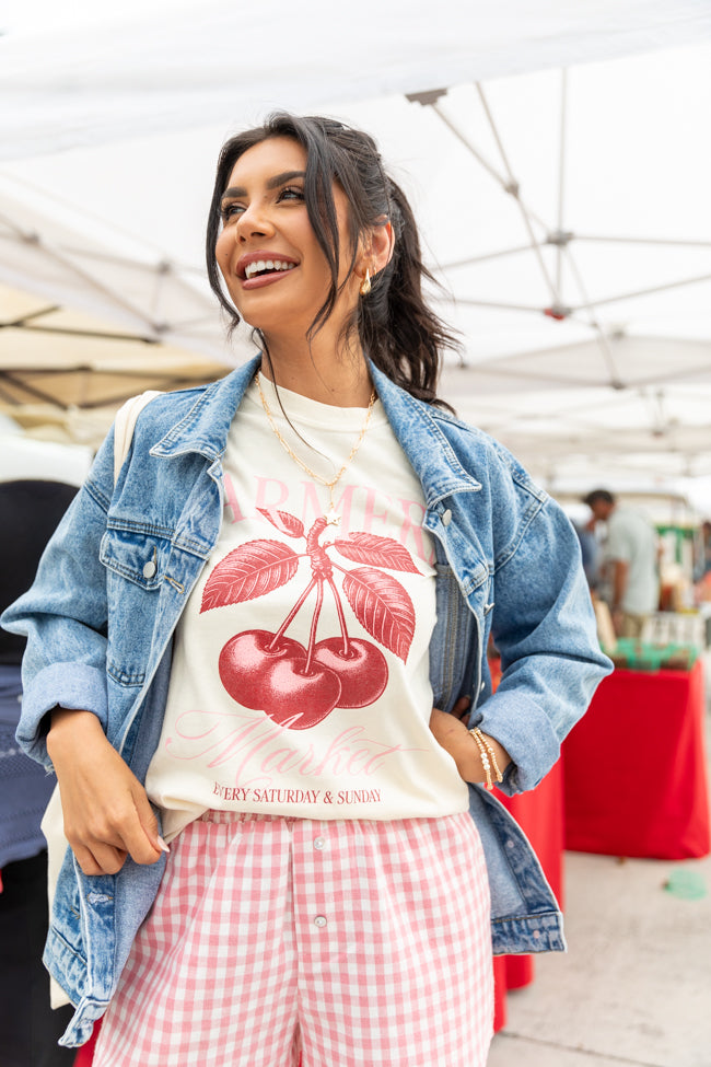 Farmers Market Cherries Ivory Comfort Color Graphic Tee Sale Low Pice