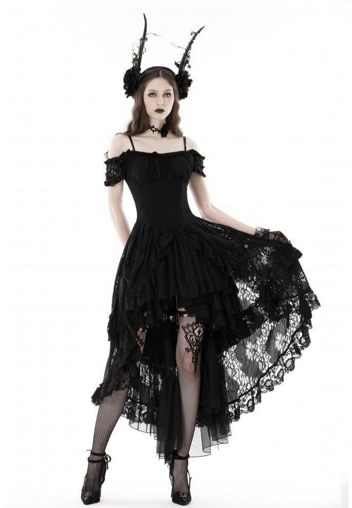 Dark in Love - Gothic Elegant Lady Lace Dovetail - Dress Buy Cheap Shop