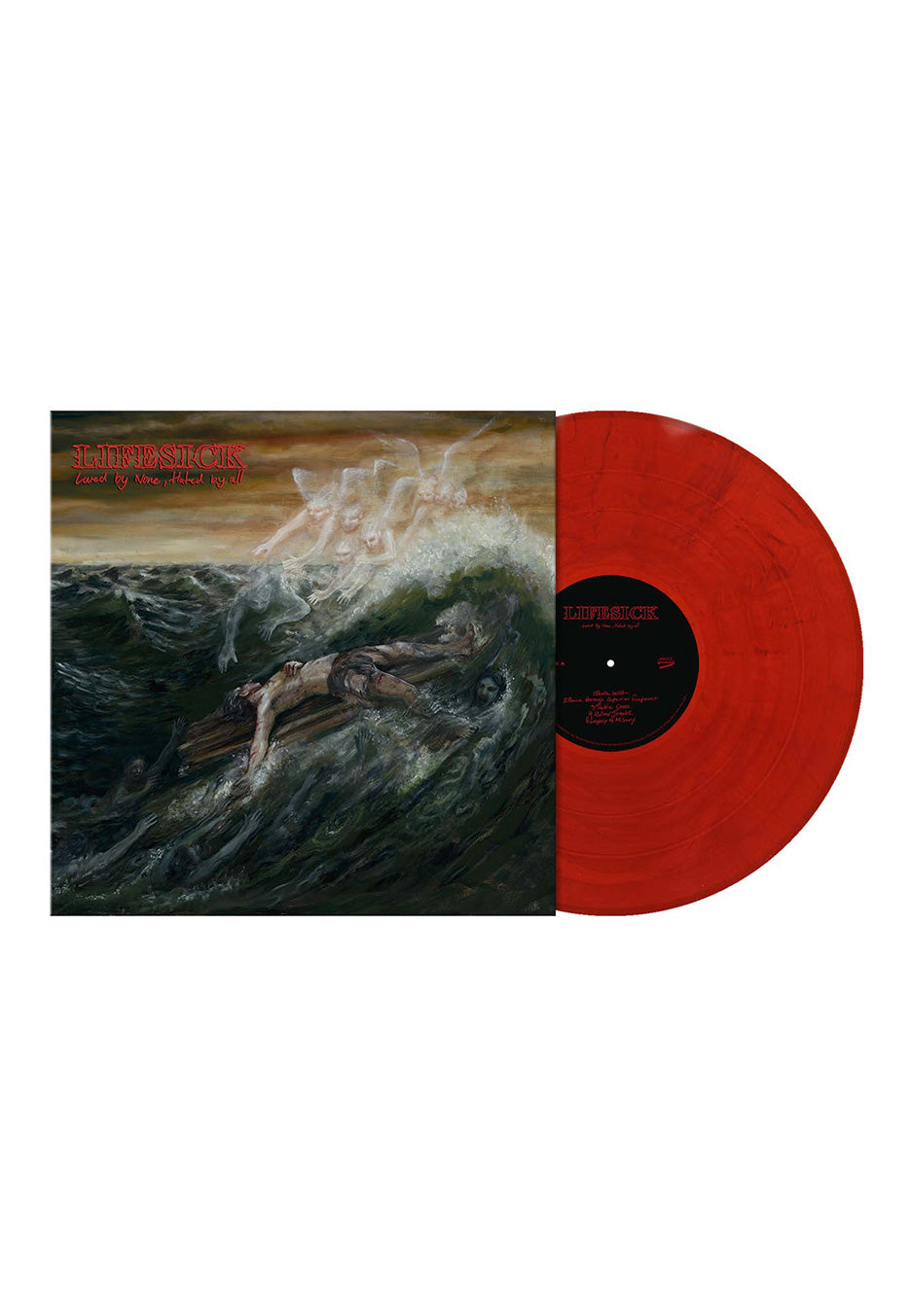 Lifesick - Loved By None, Hated By All Crimson Red - Marbled Vinyl Free Shipping Manchester