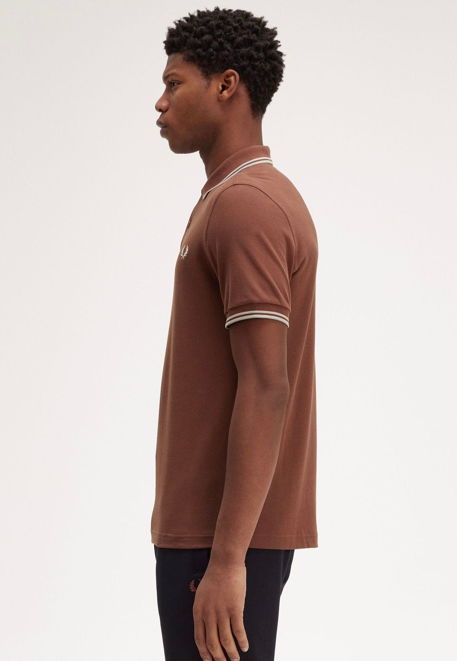 Fred Perry - Twin Tipped Whisky Brown/Porridge Marl/Porridge Marl - Polo Buy Cheap Manchester