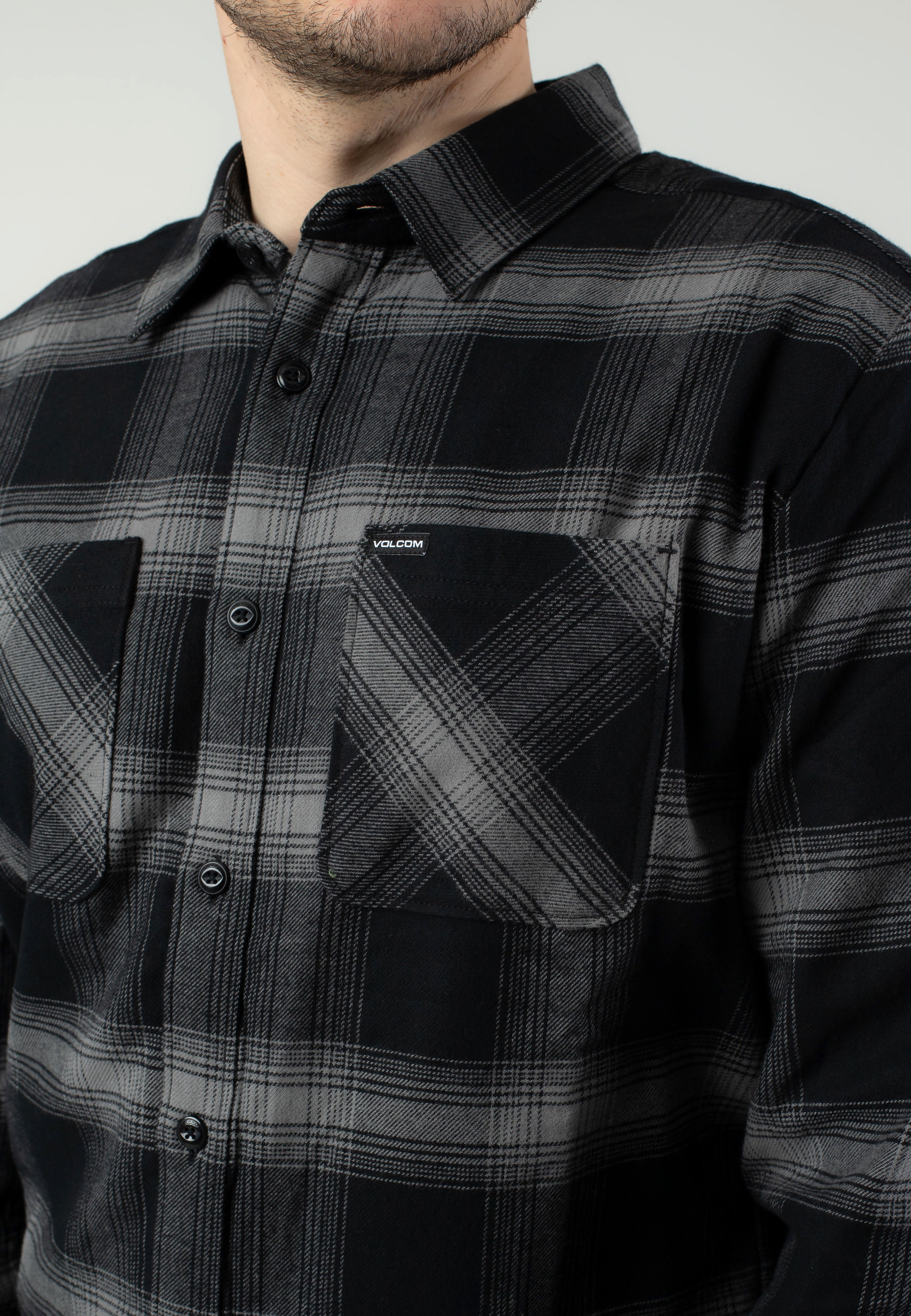 Volcom - Netastone Flannel Black - Shirt Geniue Stockist Online