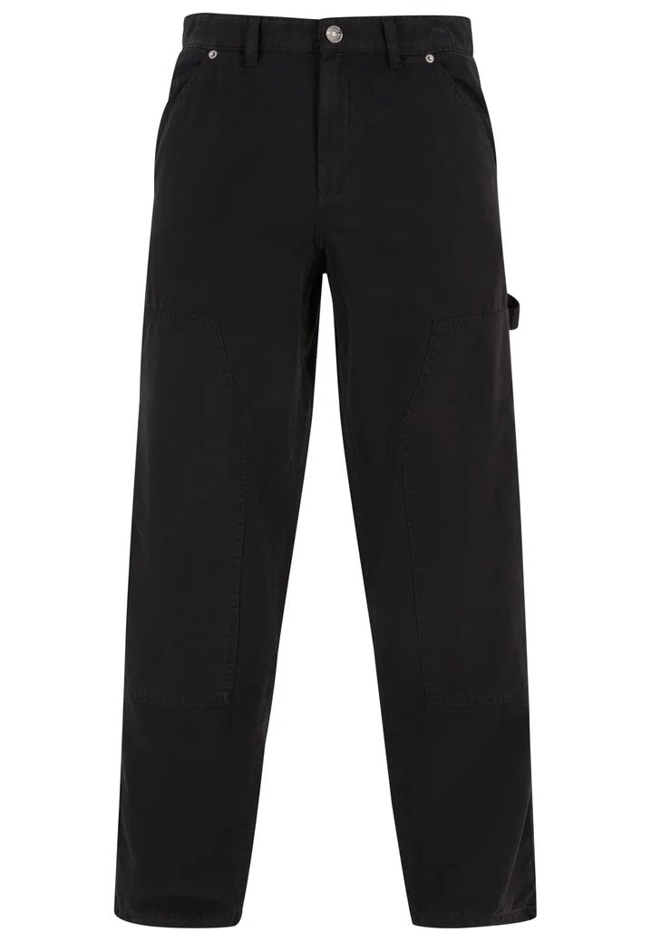 Urban Classics - Twill Double Knee Black - Pants Visit New Online