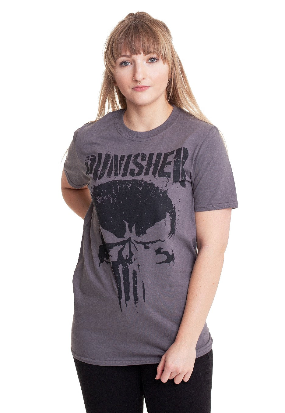 The Punisher - Big Skull Grey - T-Shirt Online Online Original