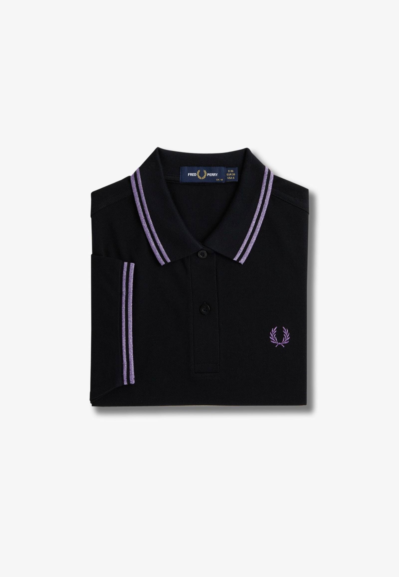 Fred Perry - Twin Tipped Black/Metallic Ultra Violet/Metallic Ultra Violet - Polo Outlet Great Deals