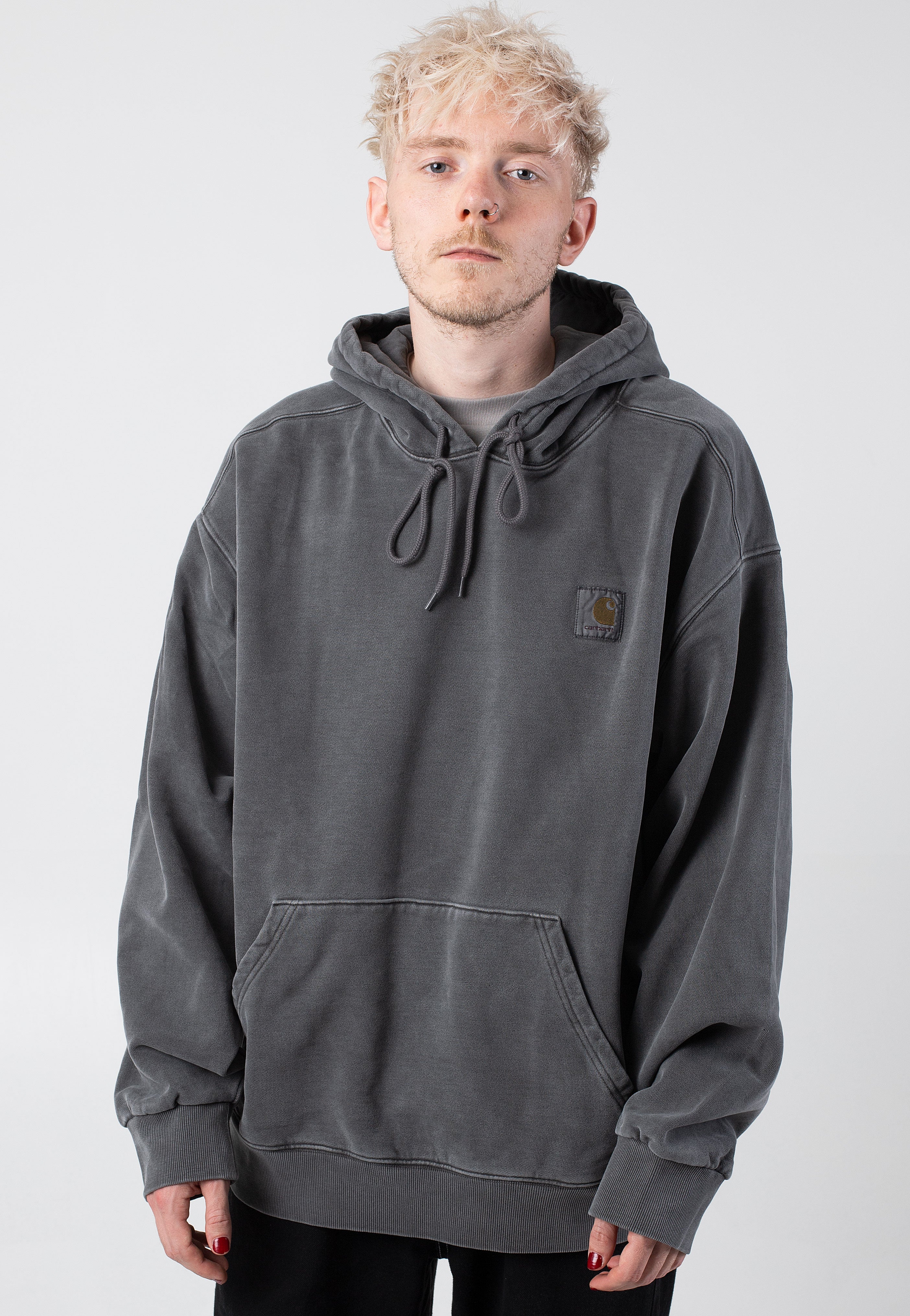 Carhartt WIP - Hooded Vista Garment Dyed Graphite - Hoodie Marketable