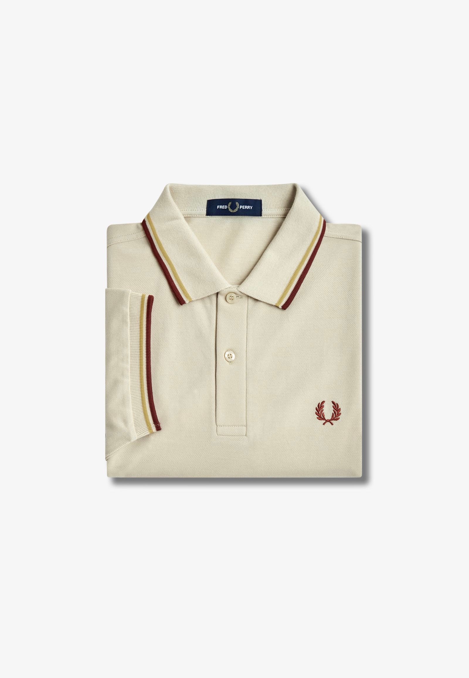 Fred Perry - Twin Tipped Oatmeal/Honeycomb/Whisky Brown - Polo Buy Cheap Footlocker Pictures