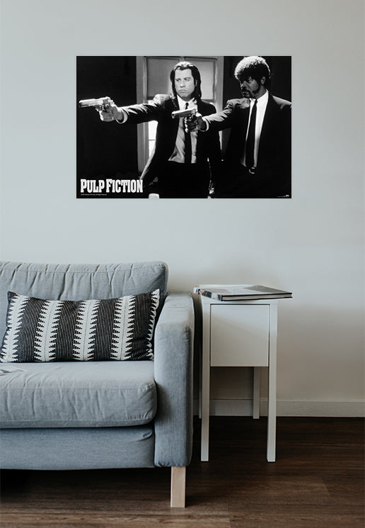 Pulp Fiction - B&W Guns Maxi - Poster Manchester For Sale