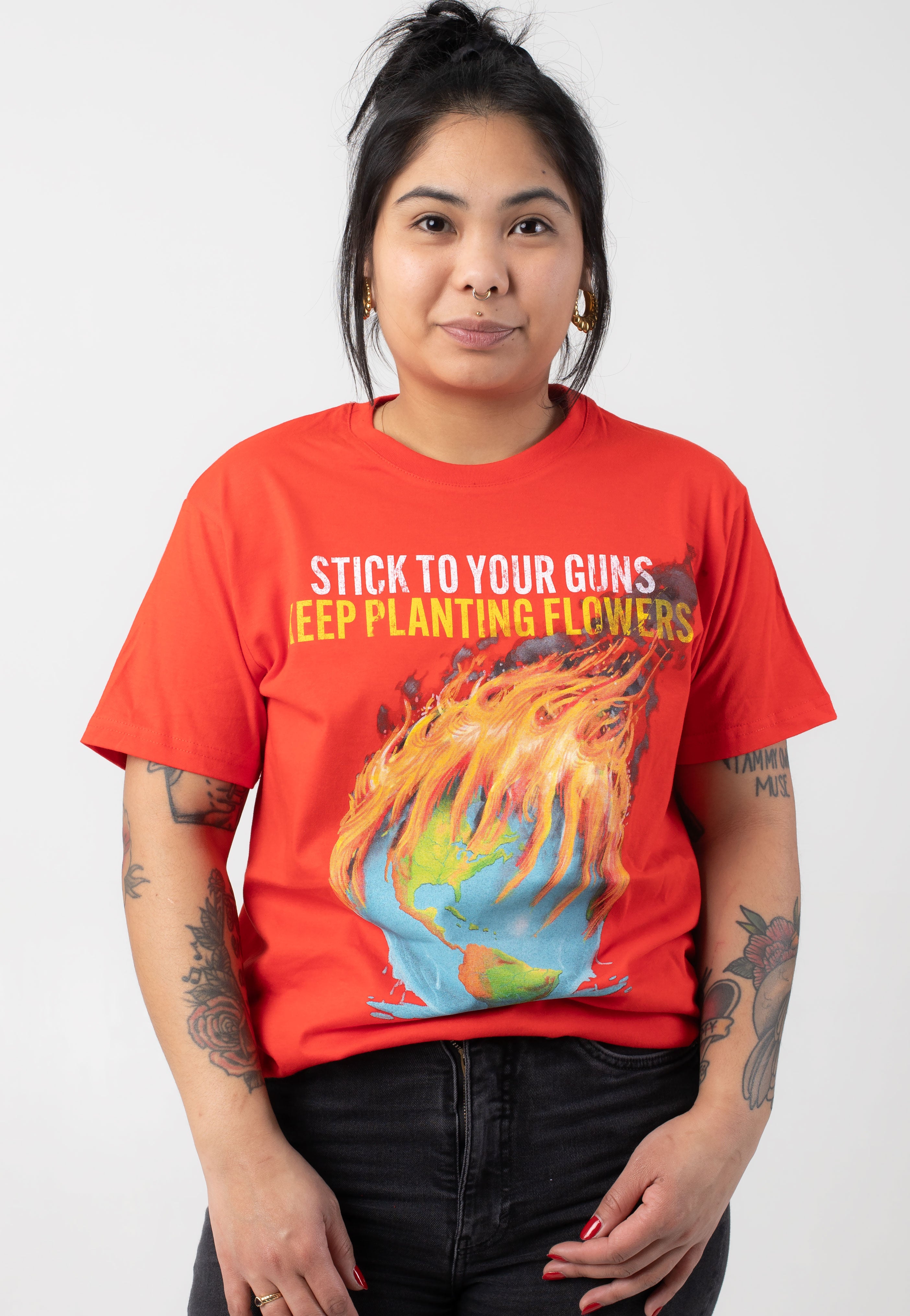 Stick To Your Guns - Keep Planting Globe Fire Red - T-Shirt Quality Free Shipping