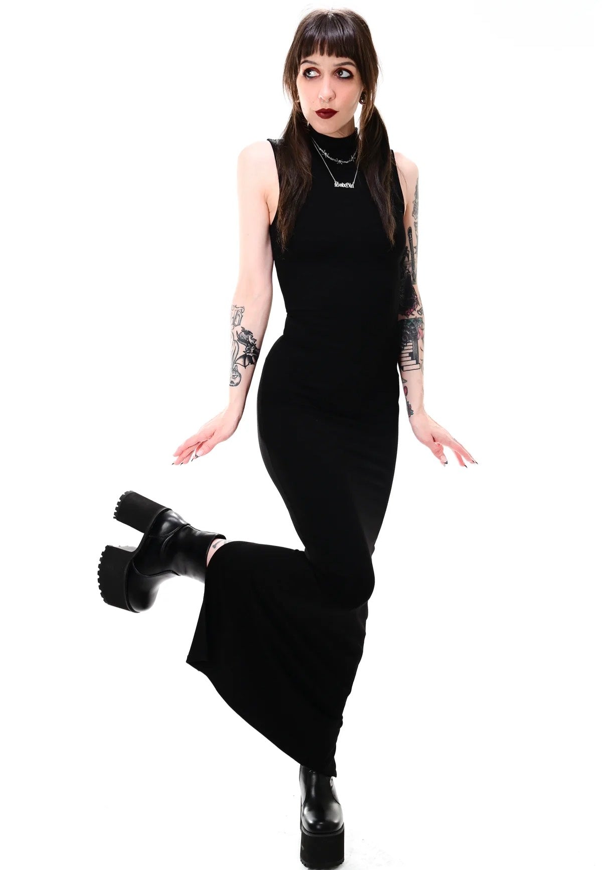 Foxblood - Claire High Neck Maxi Black - Dress Affordable Cheap Online