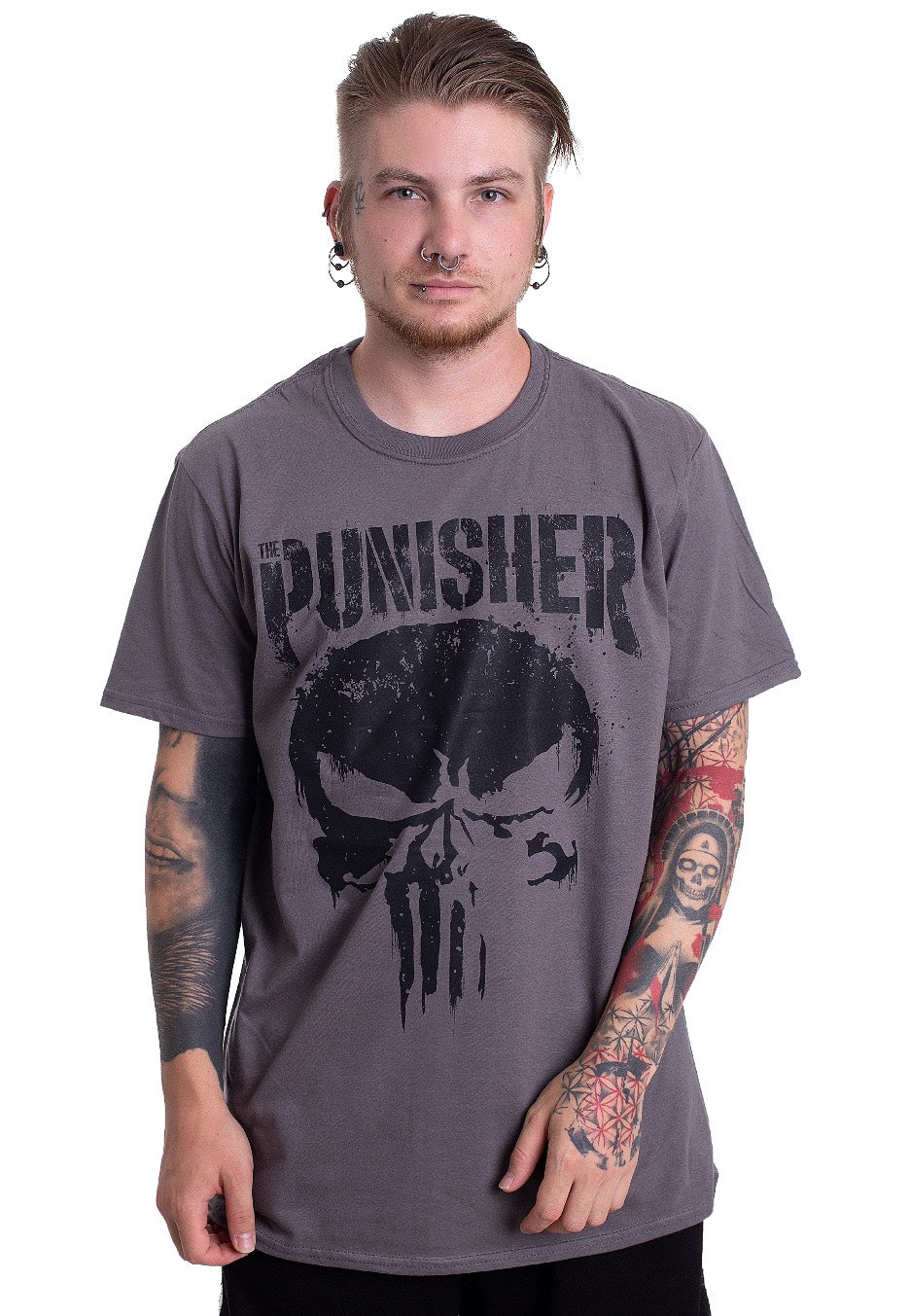 The Punisher - Big Skull Grey - T-Shirt Online Online Original