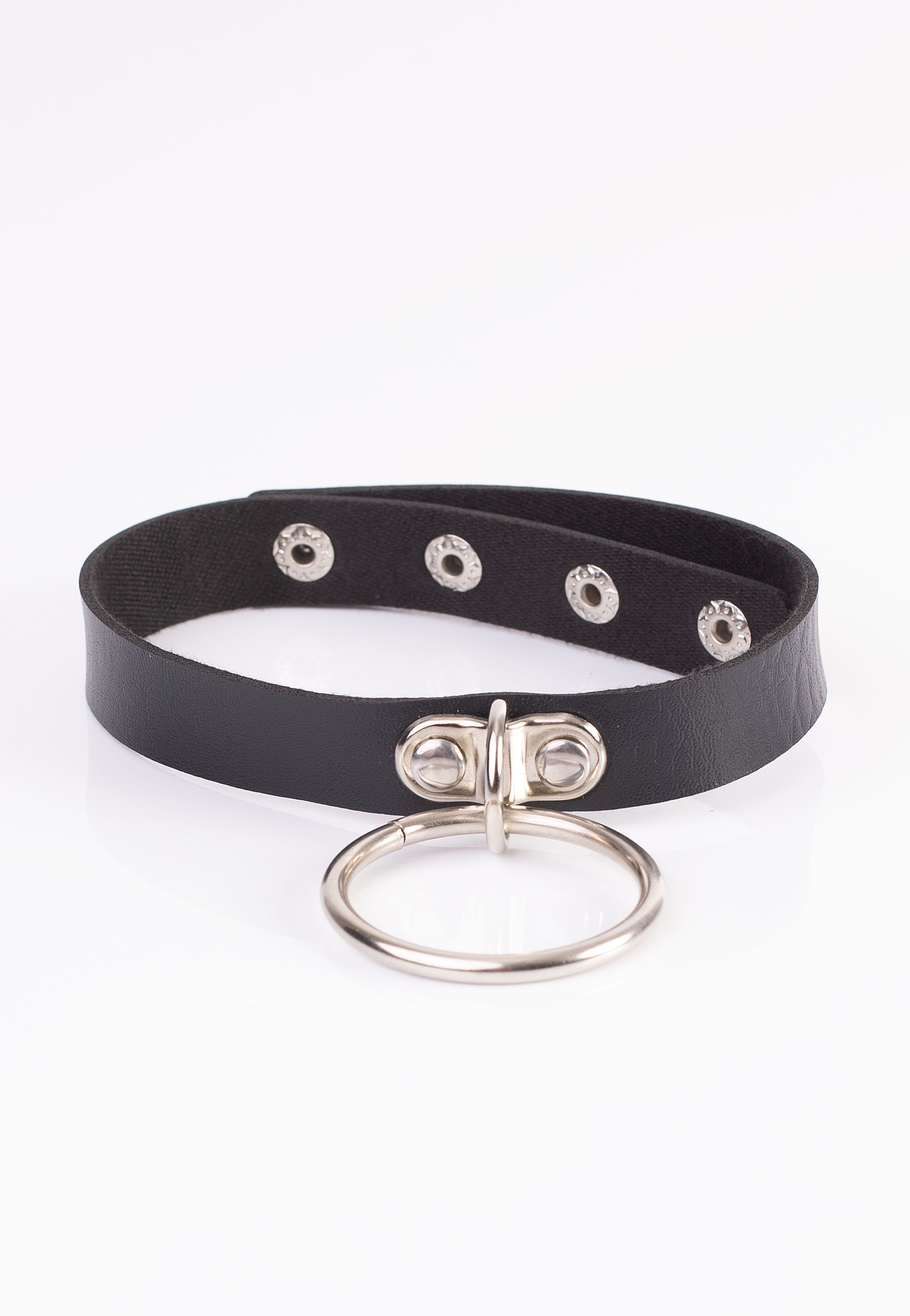 Bullet69 - Large Ring Neckband Black - Choker Fashion Style Cheap Online