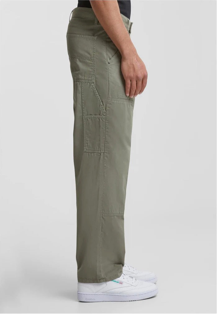 Urban Classics - Twill Double Knee Palegreen - Pants Discount Choice