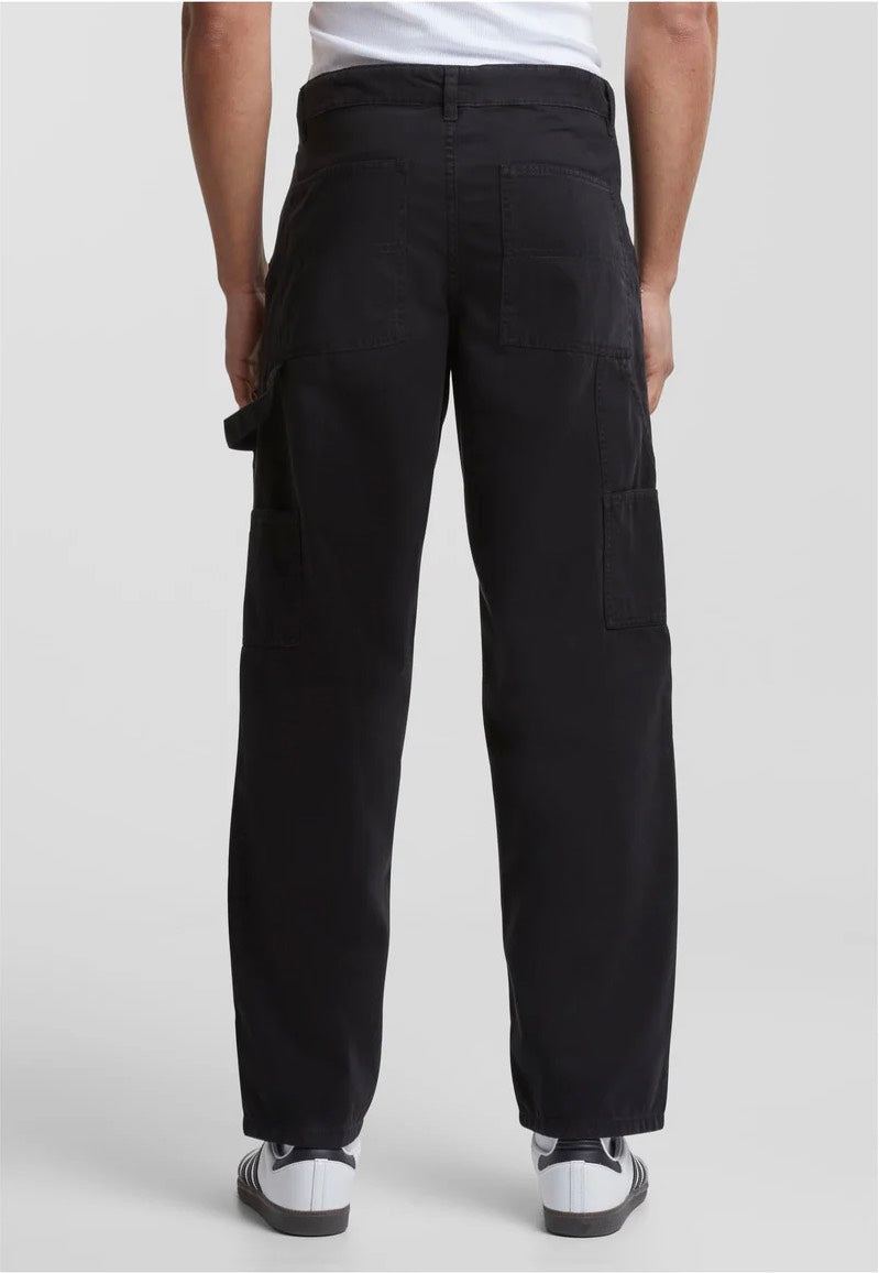 Urban Classics - Twill Double Knee Black - Pants Visit New Online