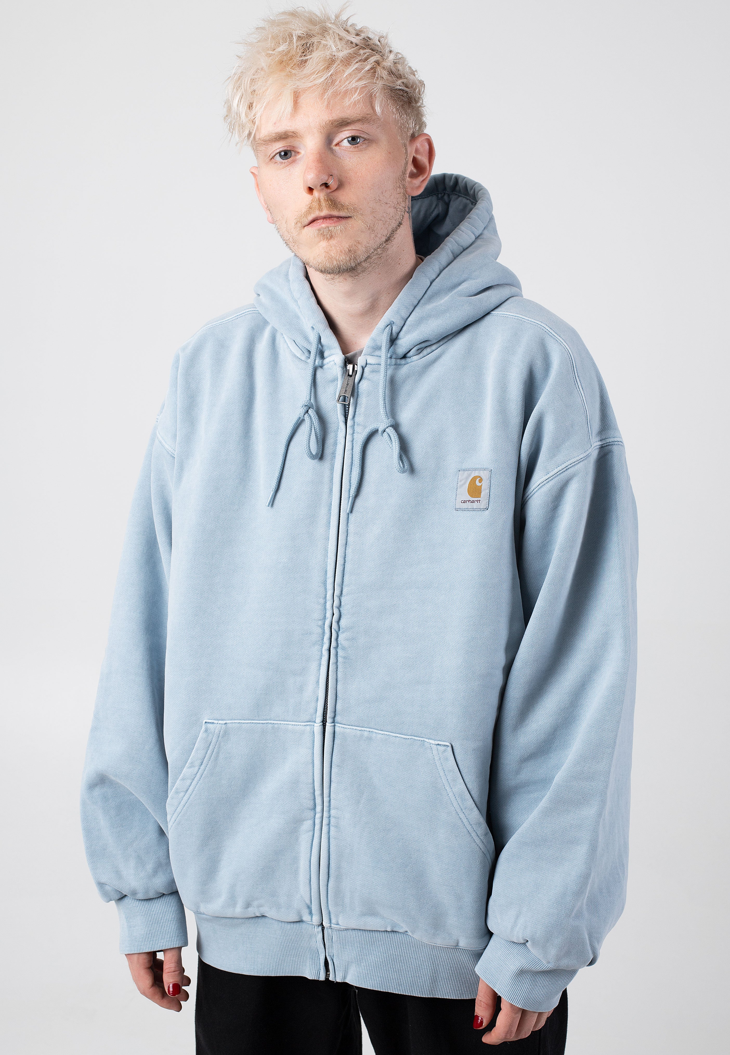 Carhartt WIP - Hooded Vista Garment Dyed Dusty Ice - Jacket Clearance Deals