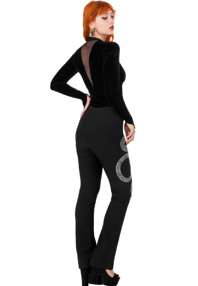 Restyle - Cathedral Snake Embroidered Black - Pants Cheap Real Authentic