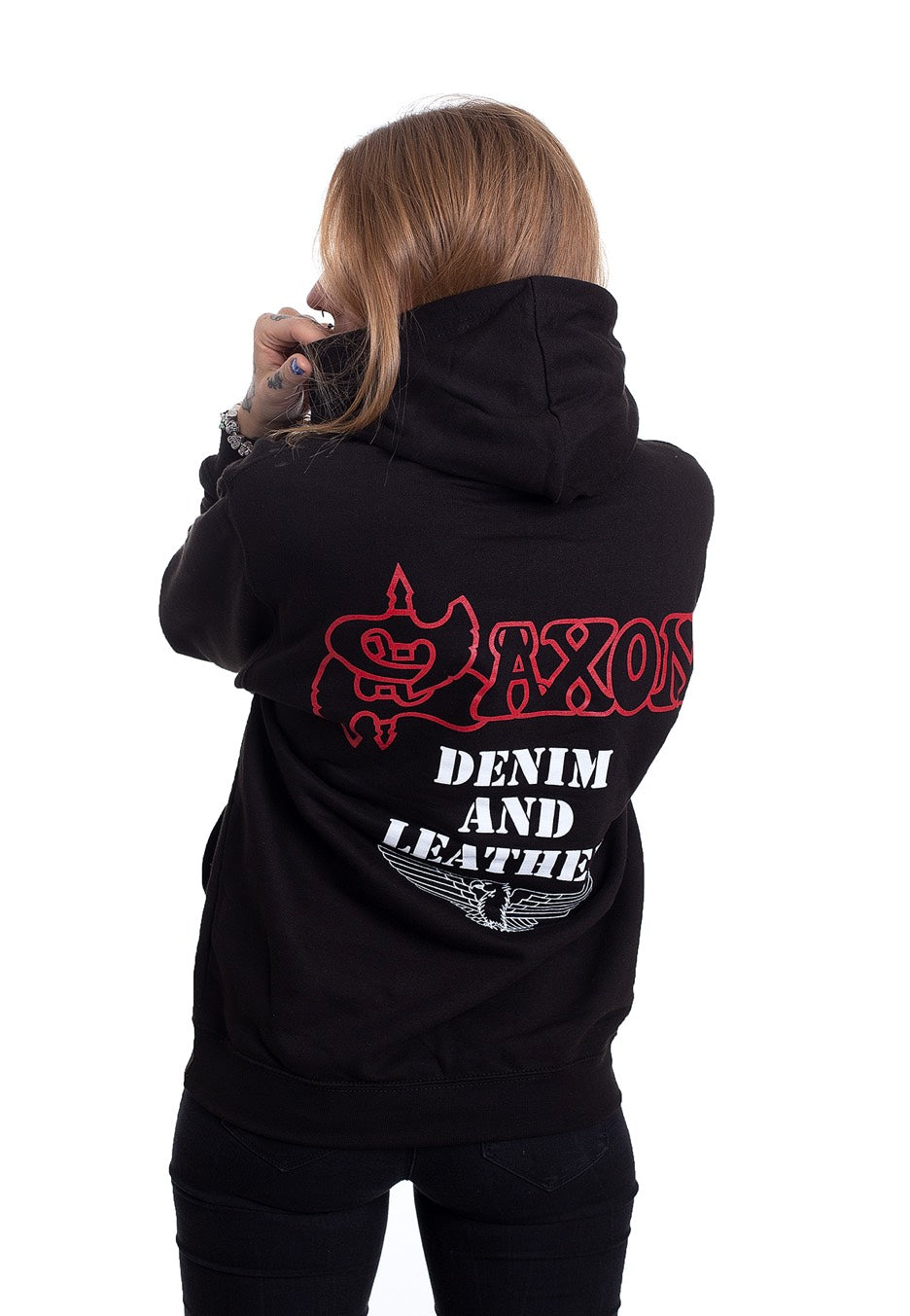 Saxon - Denim And Leather - Hoodie Buy Cheap 100% Guaranteed