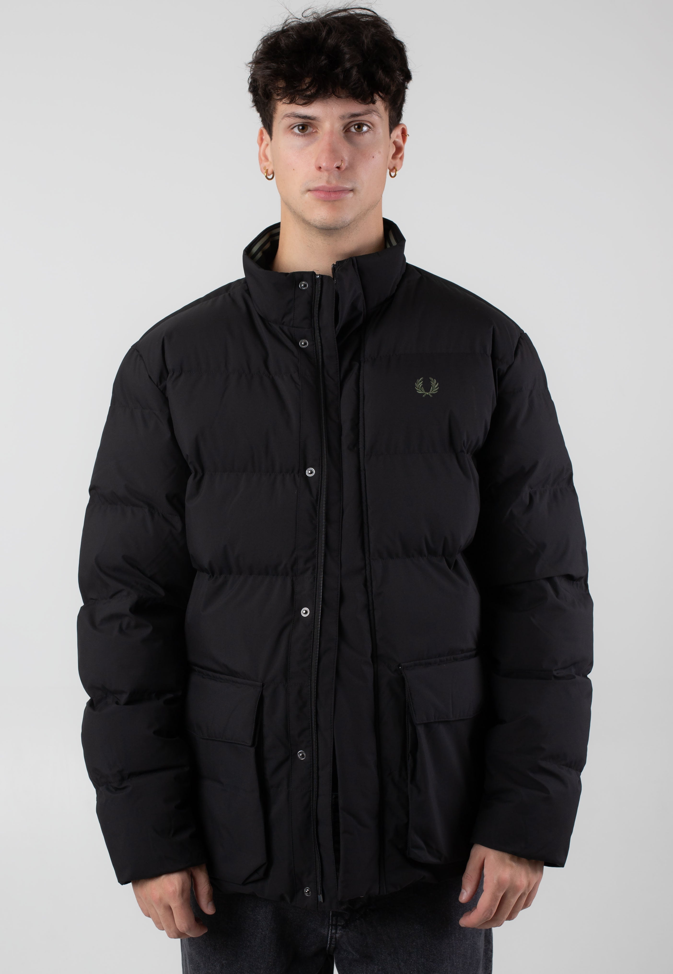 Fred Perry - Padded Pocket Detail Black - Jacket Buy Cheap Reliable