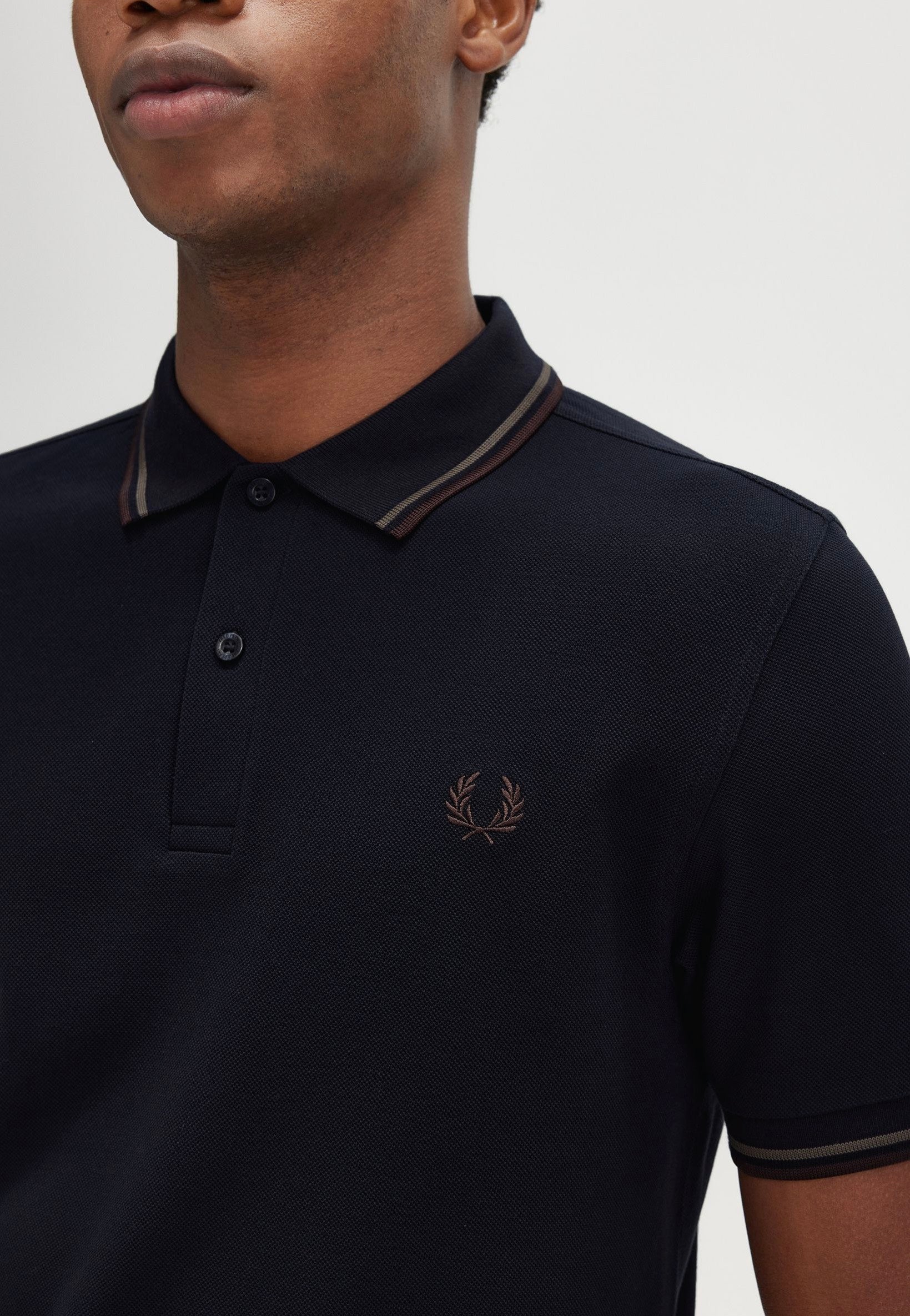 Fred Perry - Twin Tipped Navy/Laurel Wreath Green/Carrington Road Brick - Polo Get To Buy For Sale