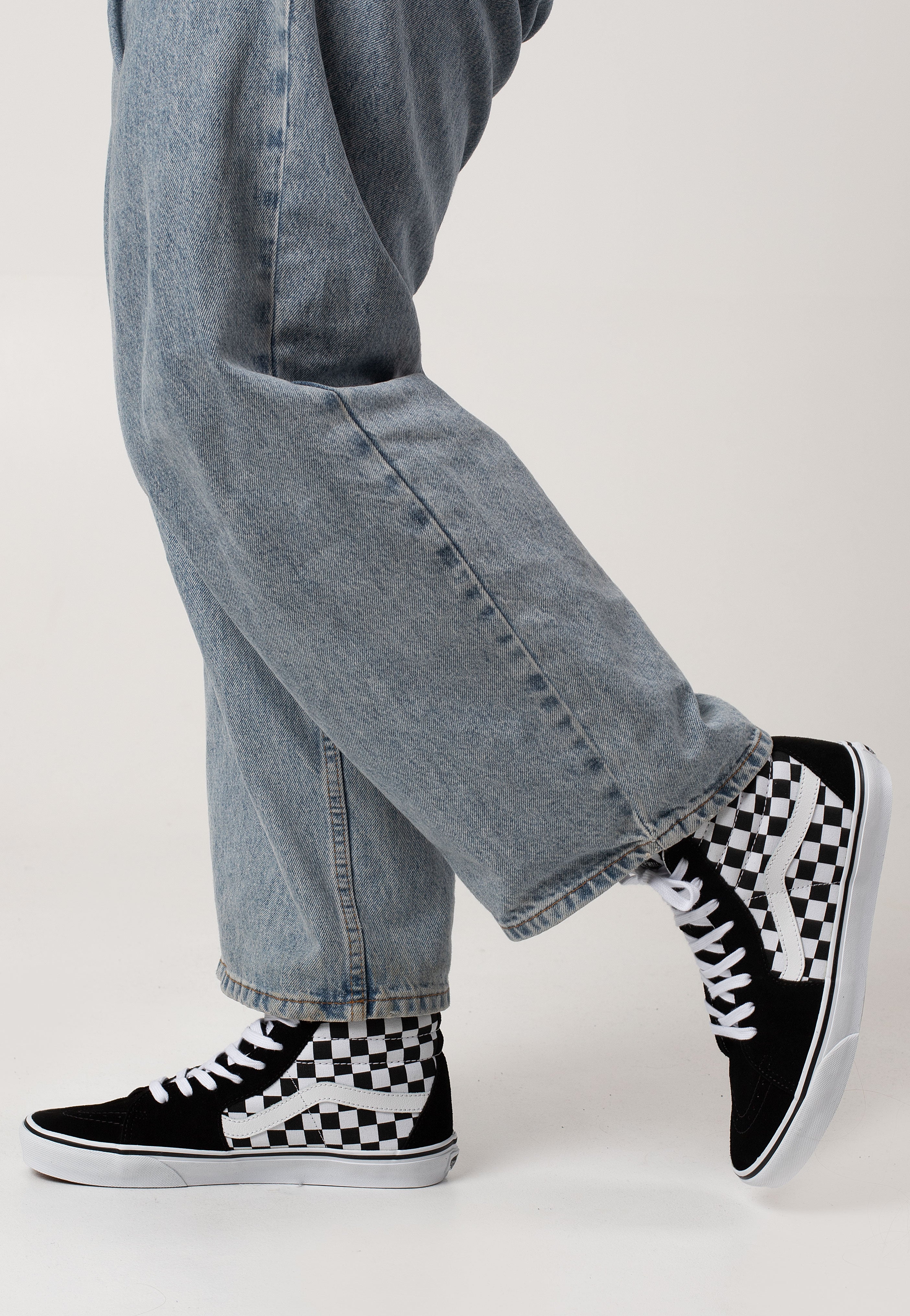 Vans - Sk8 Hi (Checkerboard) Black/True White - Shoes Cheap Pice Original