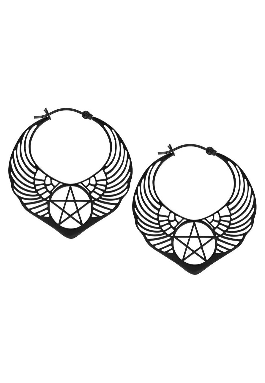 Wildcat - Winged Pentagram - Earrings Looking For Online