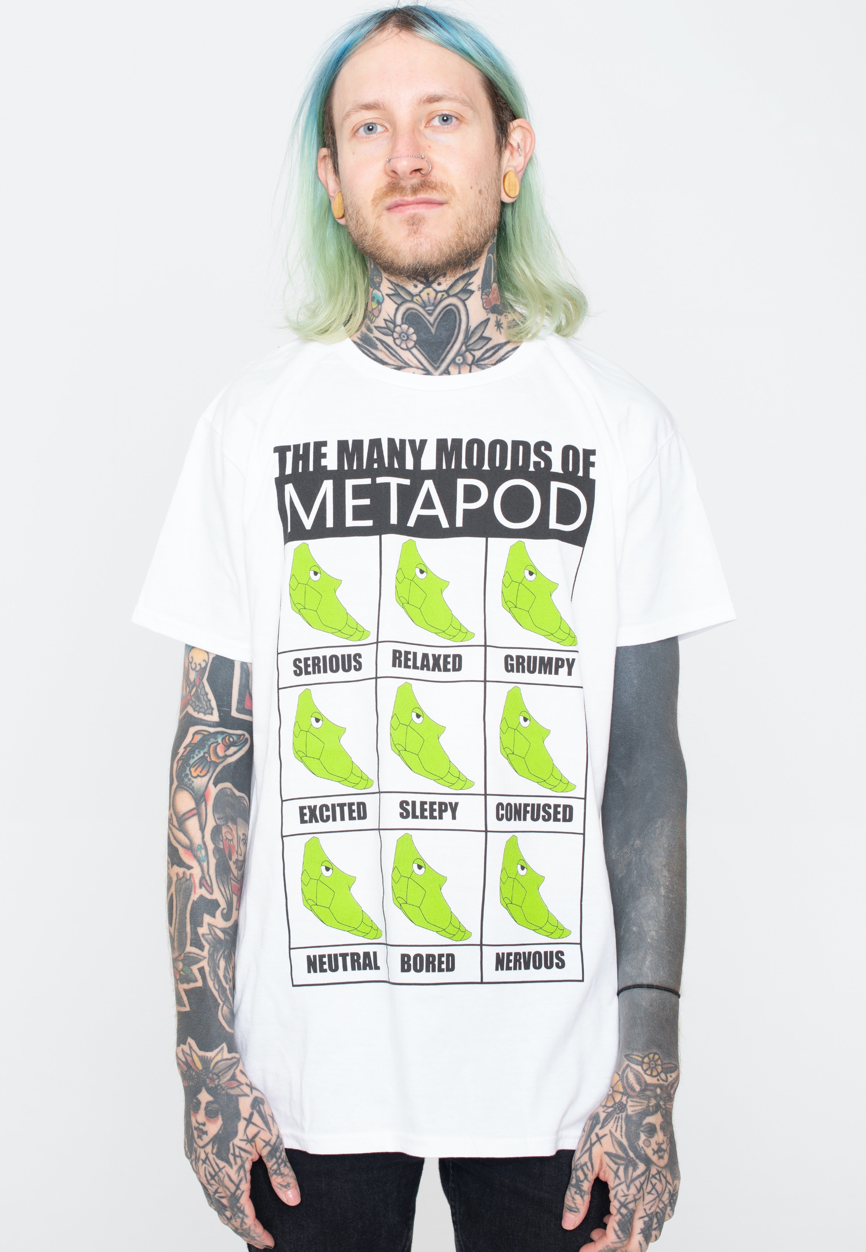 Pokémon - Many Moods Of Metapod White - T-Shirt Buy Cheap Newest