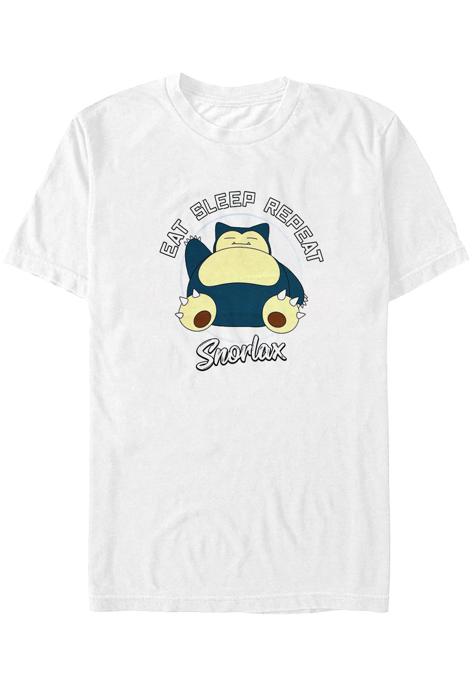 Pokémon - Snorlax Eat Sleep Repeat White - T-Shirt Buy Cheap Pre Order