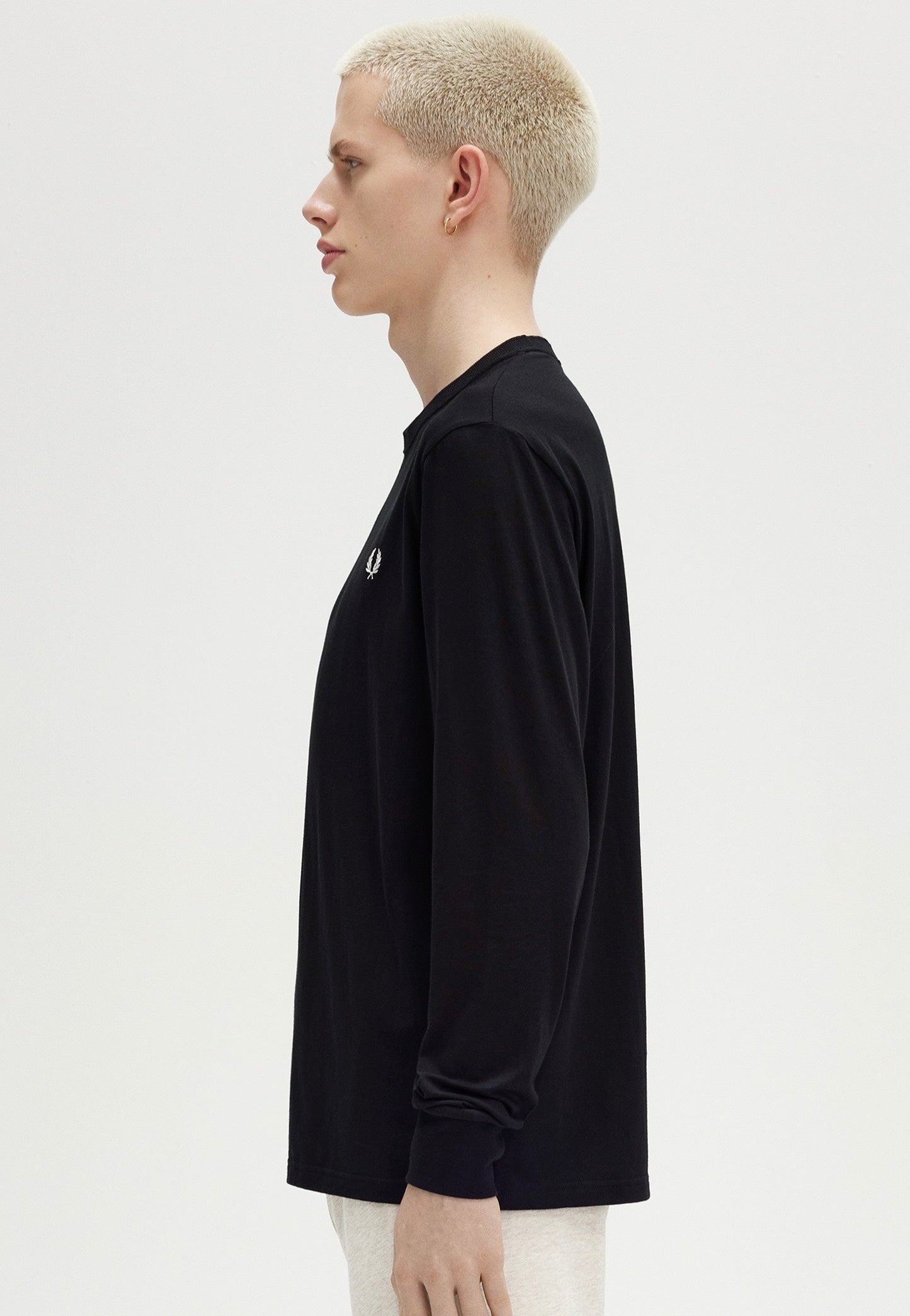 Fred Perry - Crew Neck Black - Longsleeve Clearance Wide Range Of