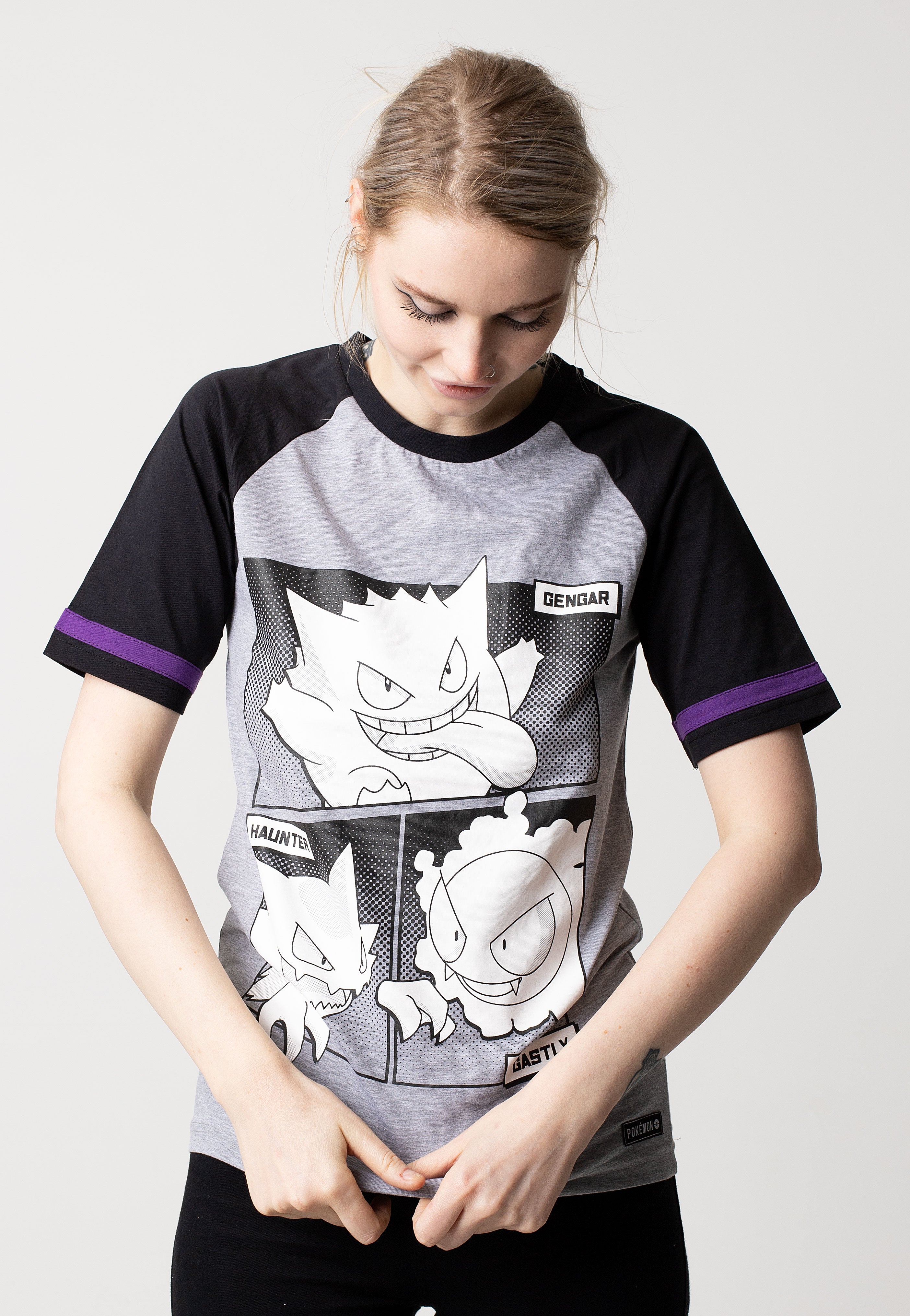 Pokémon - Shadow Pokemon Raglan Heather Grey - T-Shirt Cheap With Credit Card