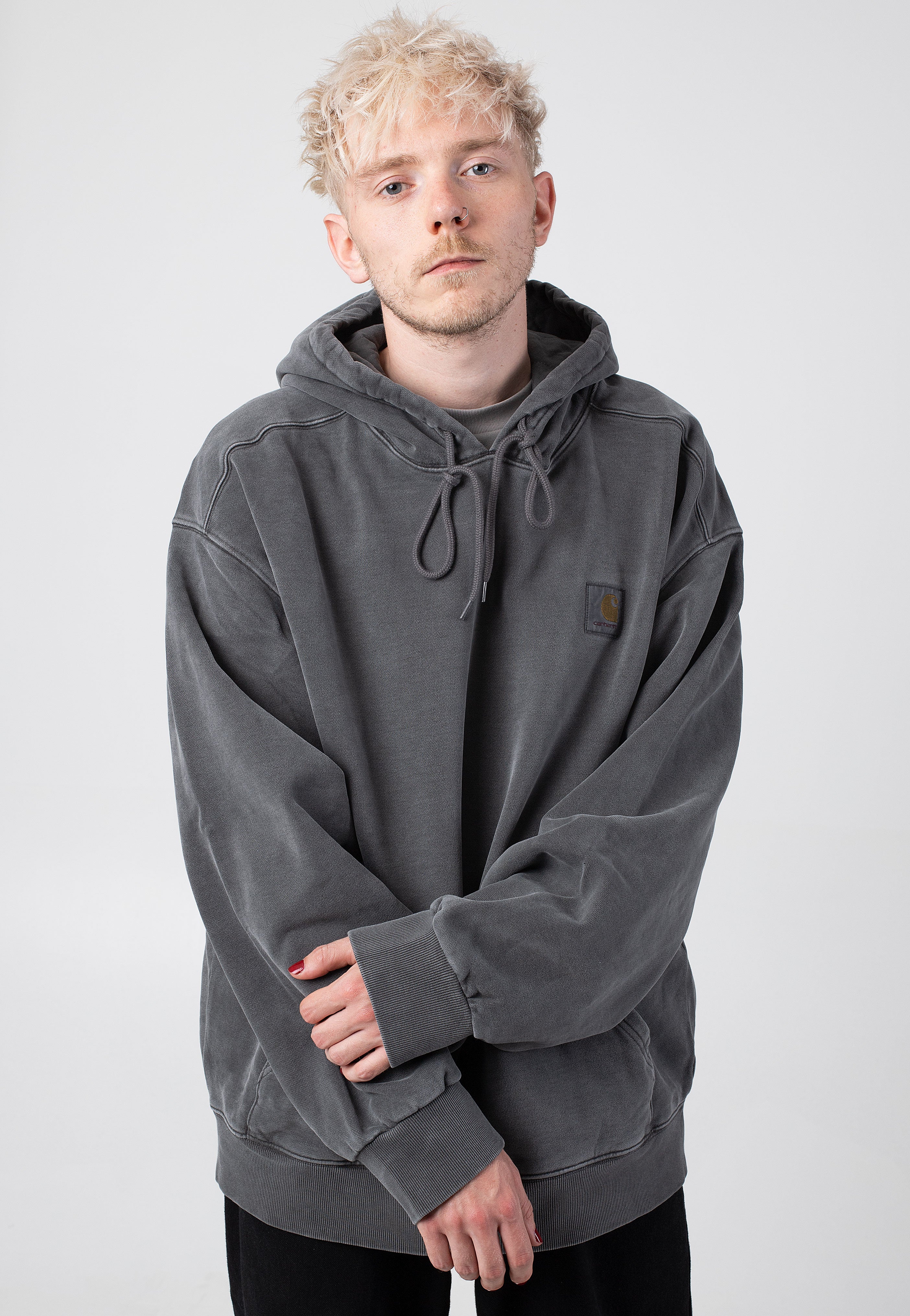 Carhartt WIP - Hooded Vista Garment Dyed Graphite - Hoodie Marketable