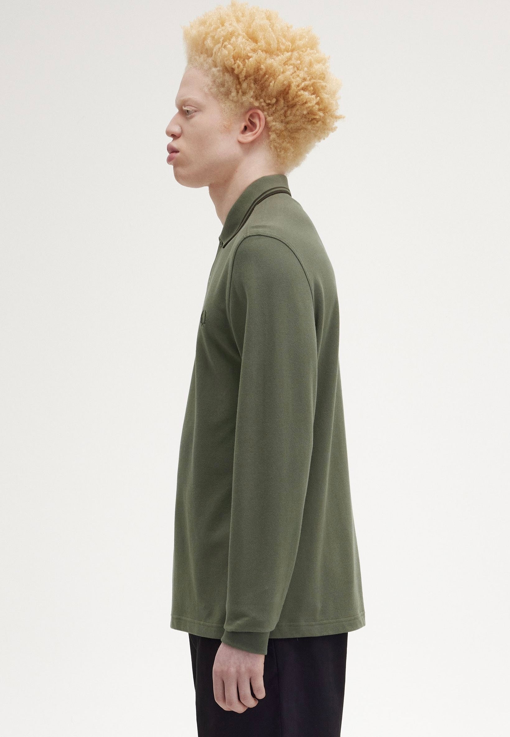 Fred Perry - Twin Tipped Laurel Wreath Green/Night Green/Night Green - Longsleeve In China Cheap Pice