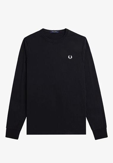 Fred Perry - Crew Neck Black - Longsleeve Clearance Wide Range Of