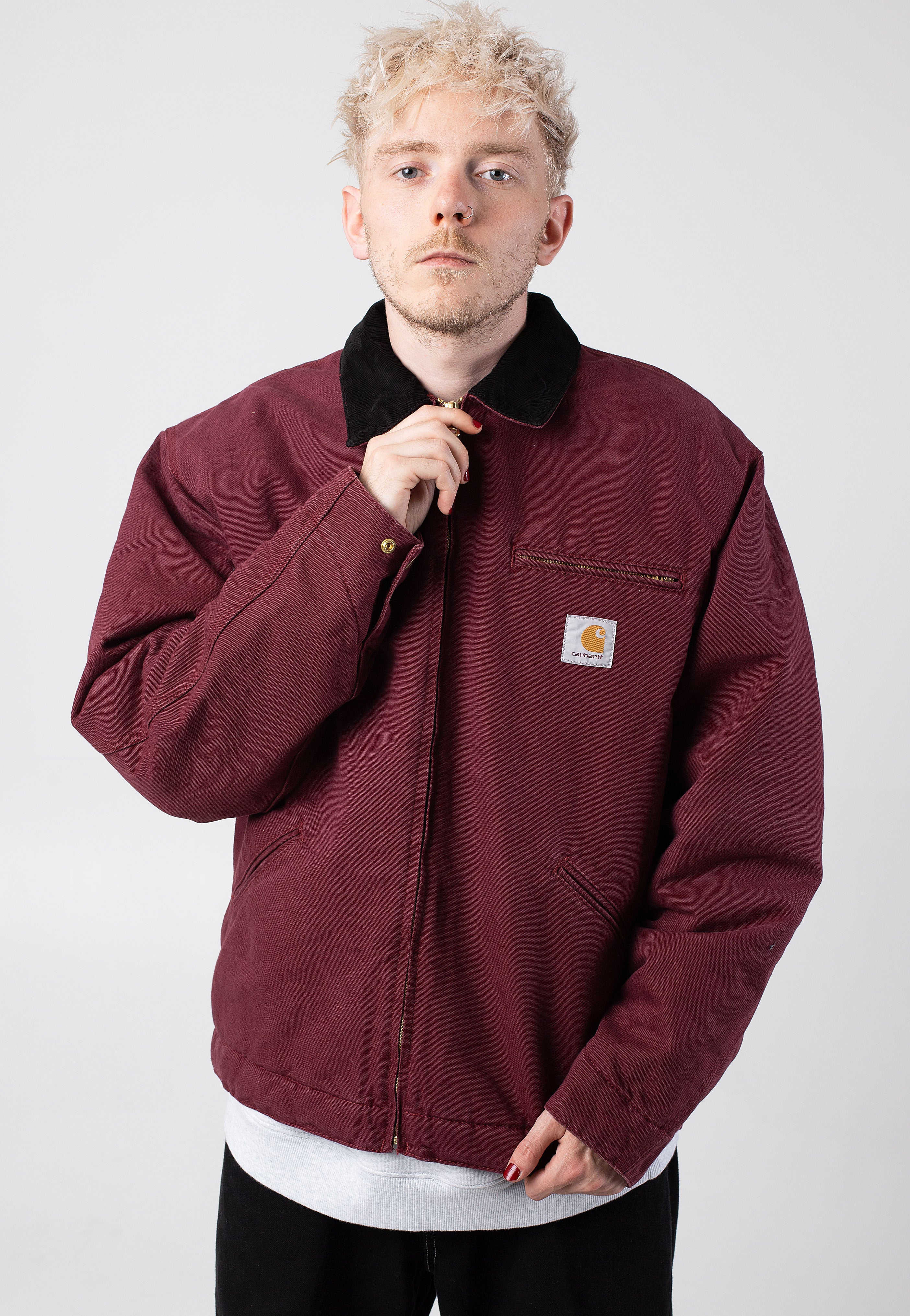 Carhartt WIP - Og Detroit Aged Canvas Malbec/Black - Jacket Clearance Footlocker Finishline