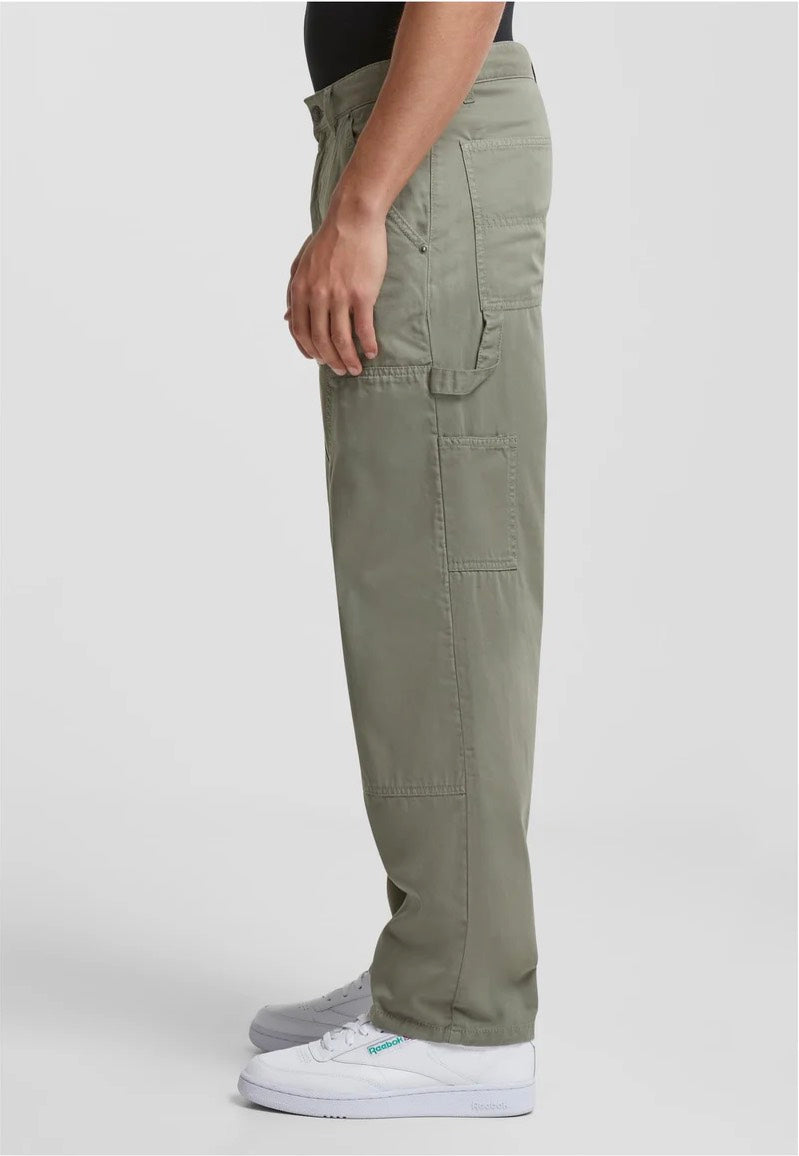 Urban Classics - Twill Double Knee Palegreen - Pants Discount Choice