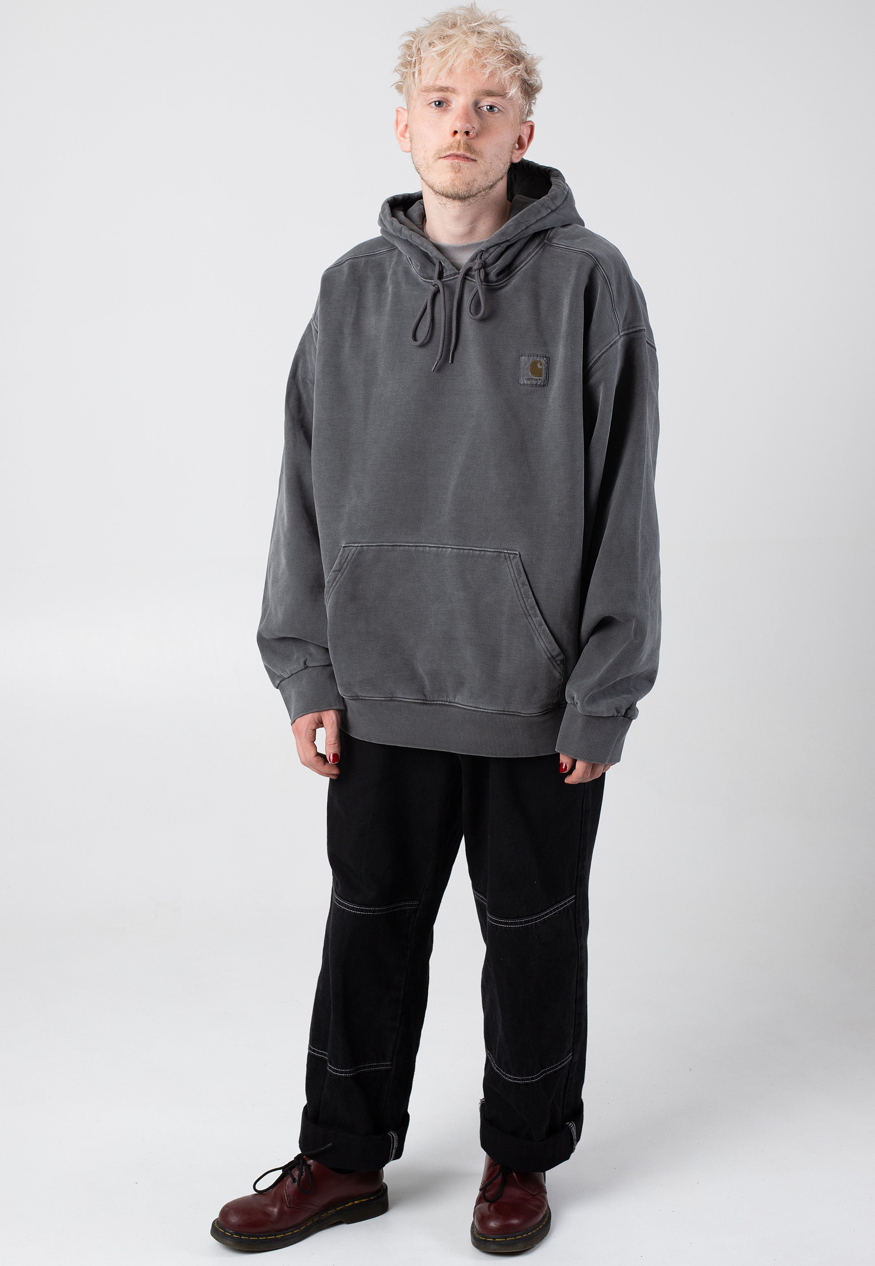 Carhartt WIP - Hooded Vista Garment Dyed Graphite - Hoodie Marketable