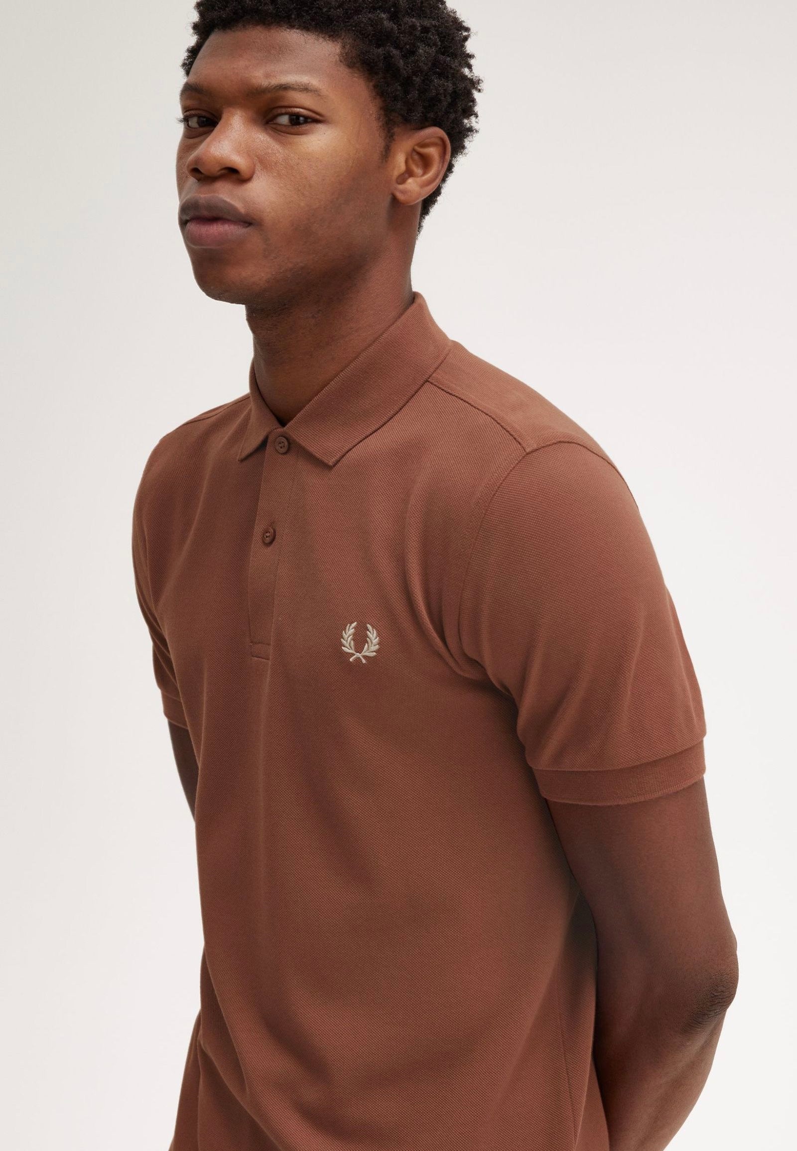 Fred Perry - Plain Whisky Brown/Porridge Marl - Polo Recommend Sale Online