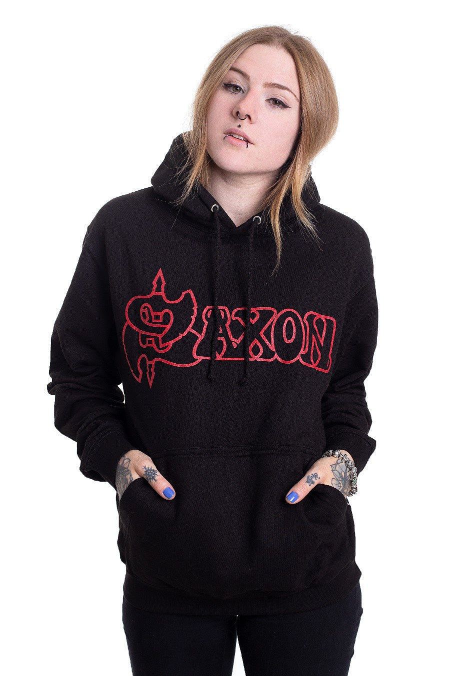 Saxon - Denim And Leather - Hoodie Buy Cheap 100% Guaranteed