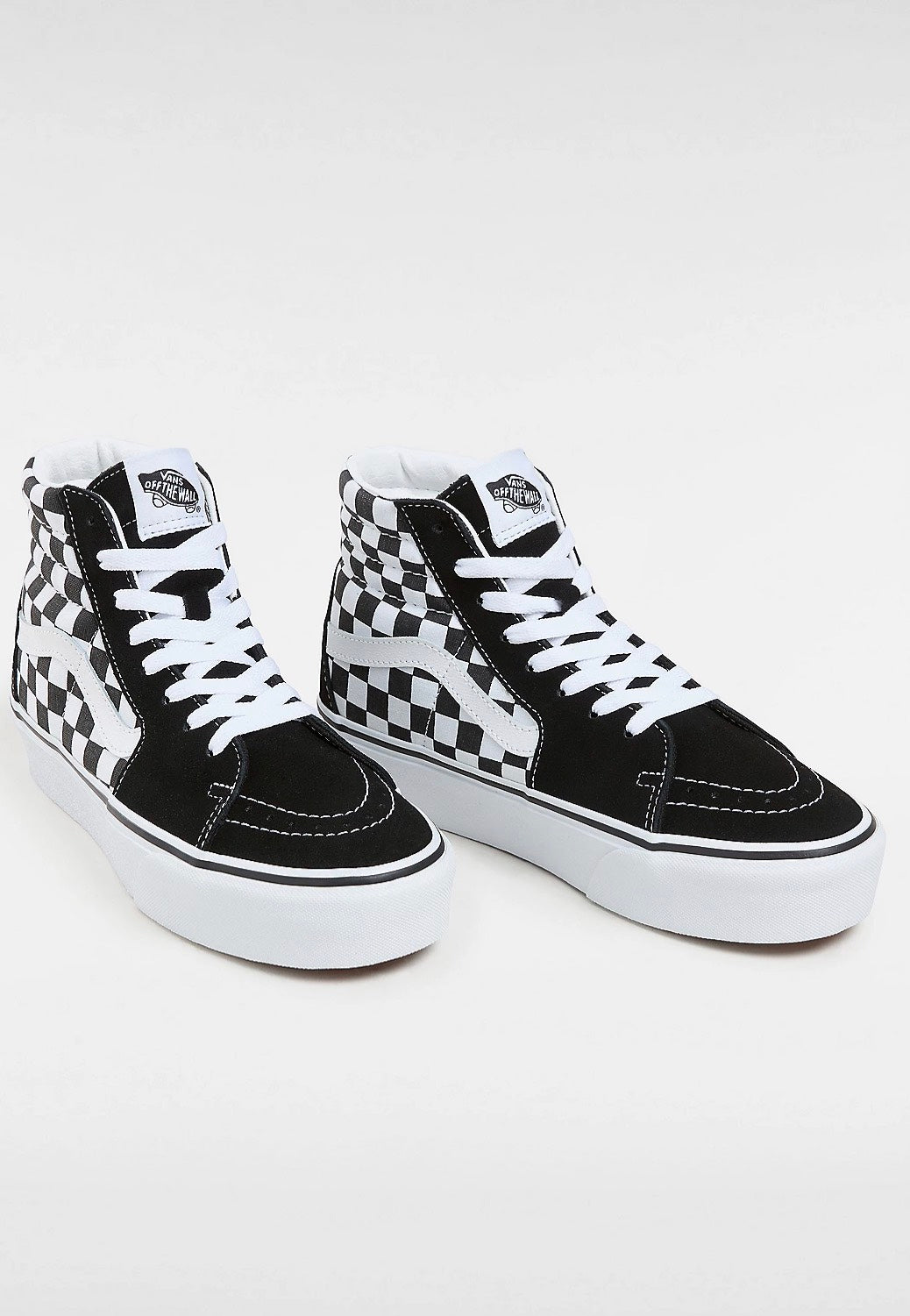 Vans - Sk8 Hi Platform 2.0 Checkerboard/True White - Girl Shoes Amazing Pice