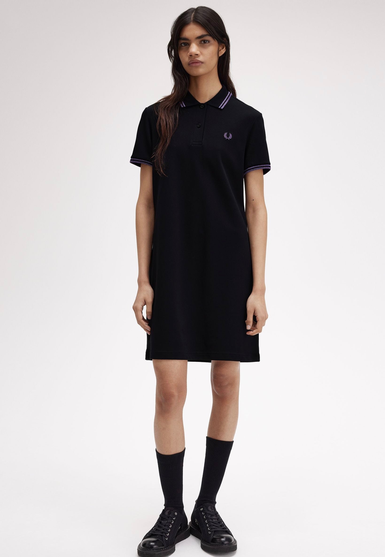 Fred Perry - Twin Tipped Black/Metallic Ultra Violet/Metallic Ultra Violet - Dress Cheap Sale 2025 Unisex