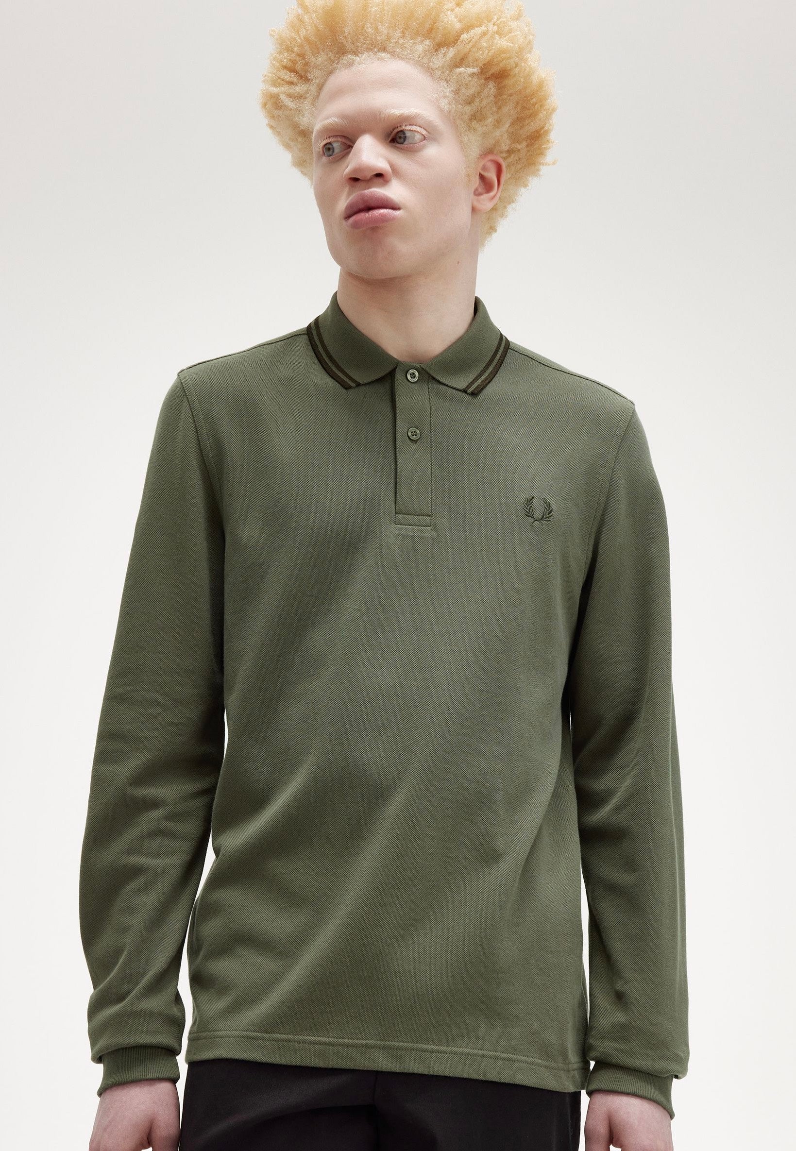 Fred Perry - Twin Tipped Laurel Wreath Green/Night Green/Night Green - Longsleeve In China Cheap Pice