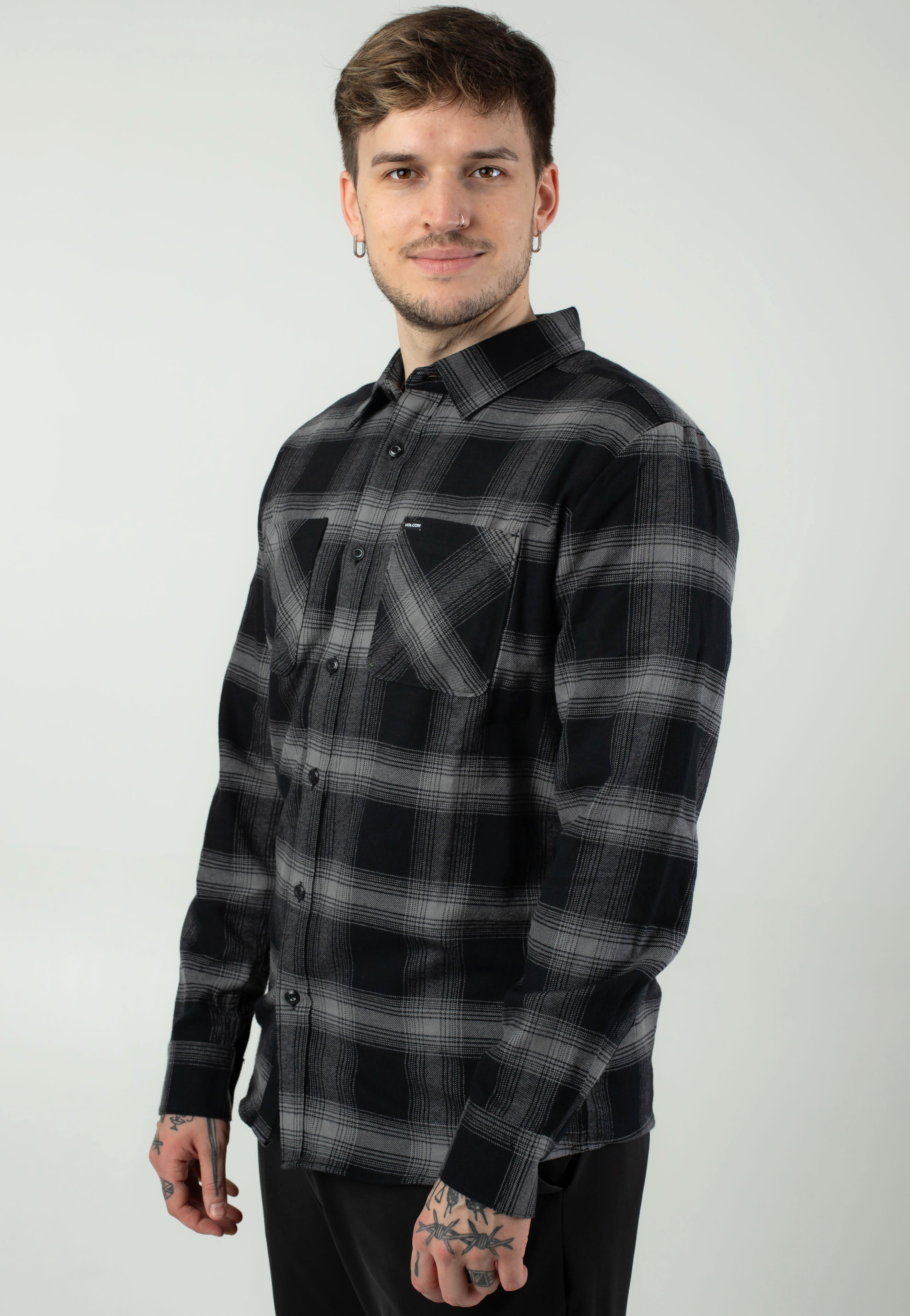 Volcom - Netastone Flannel Black - Shirt Geniue Stockist Online