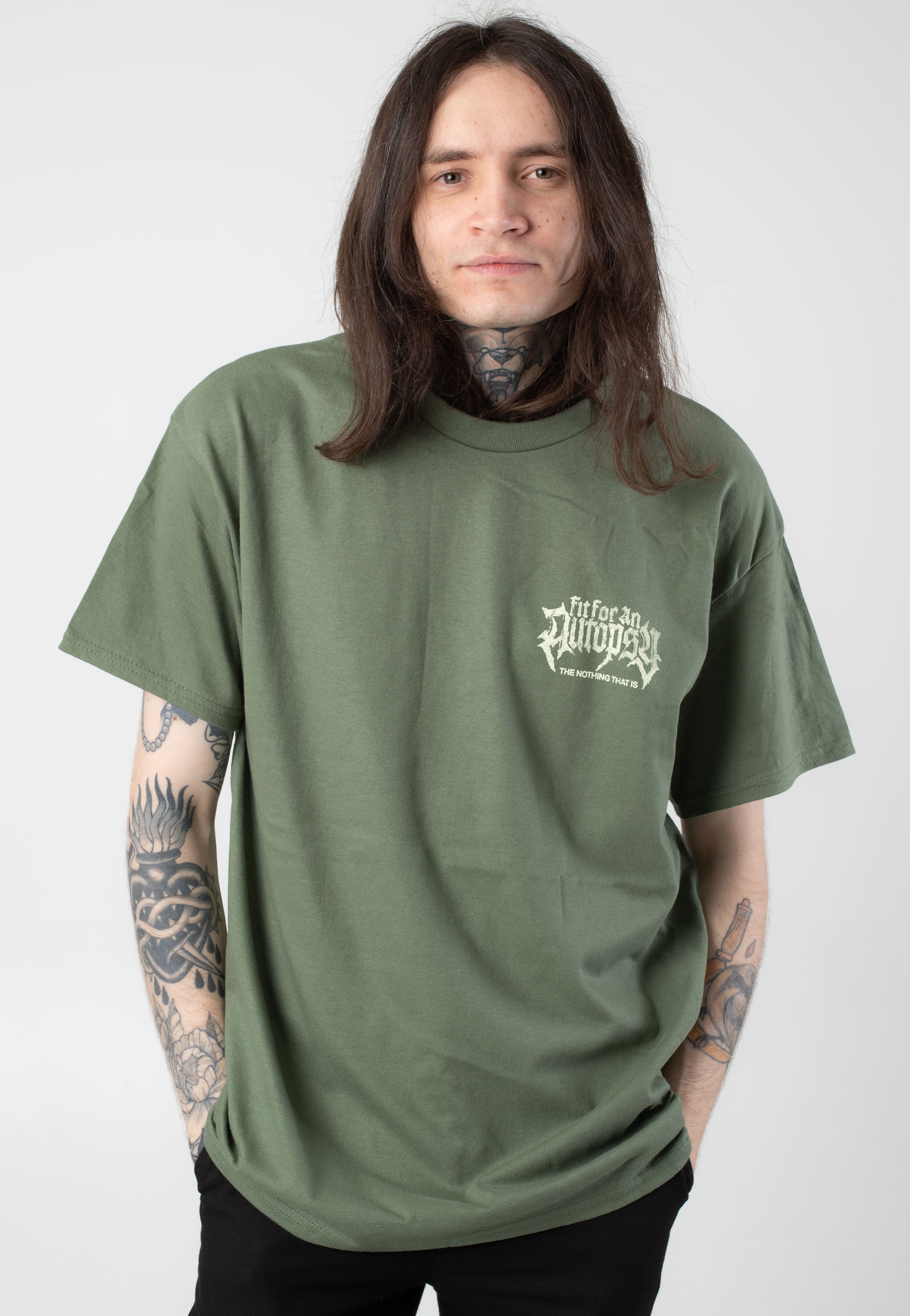 Fit For An Autopsy - Hostage Military Green - T-Shirt Brand New Unisex Sale Online