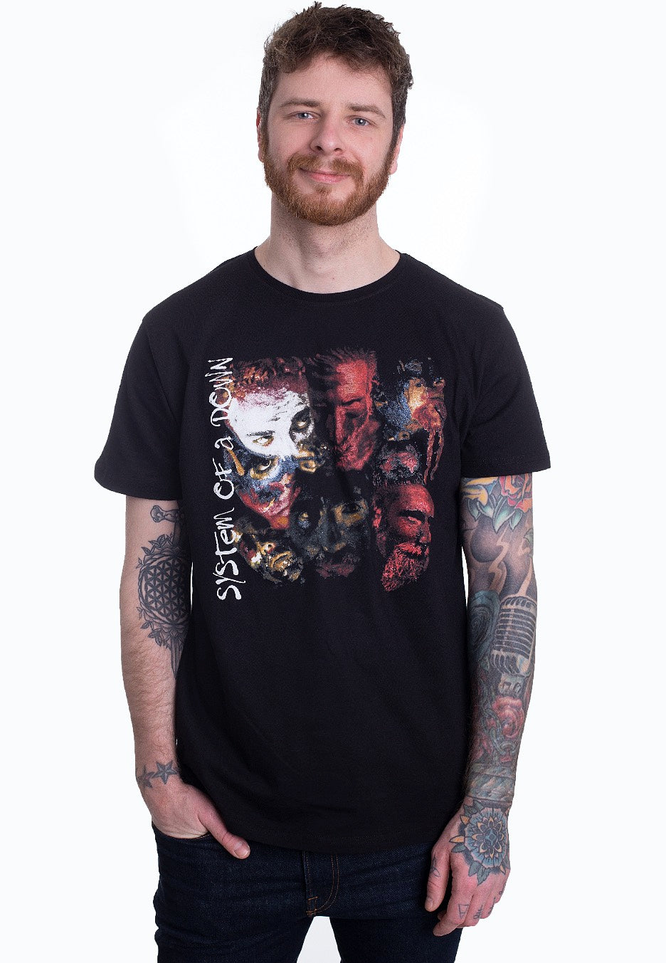 System Of A Down - Painted Faces - T-Shirt Outlet Geniue Stockist